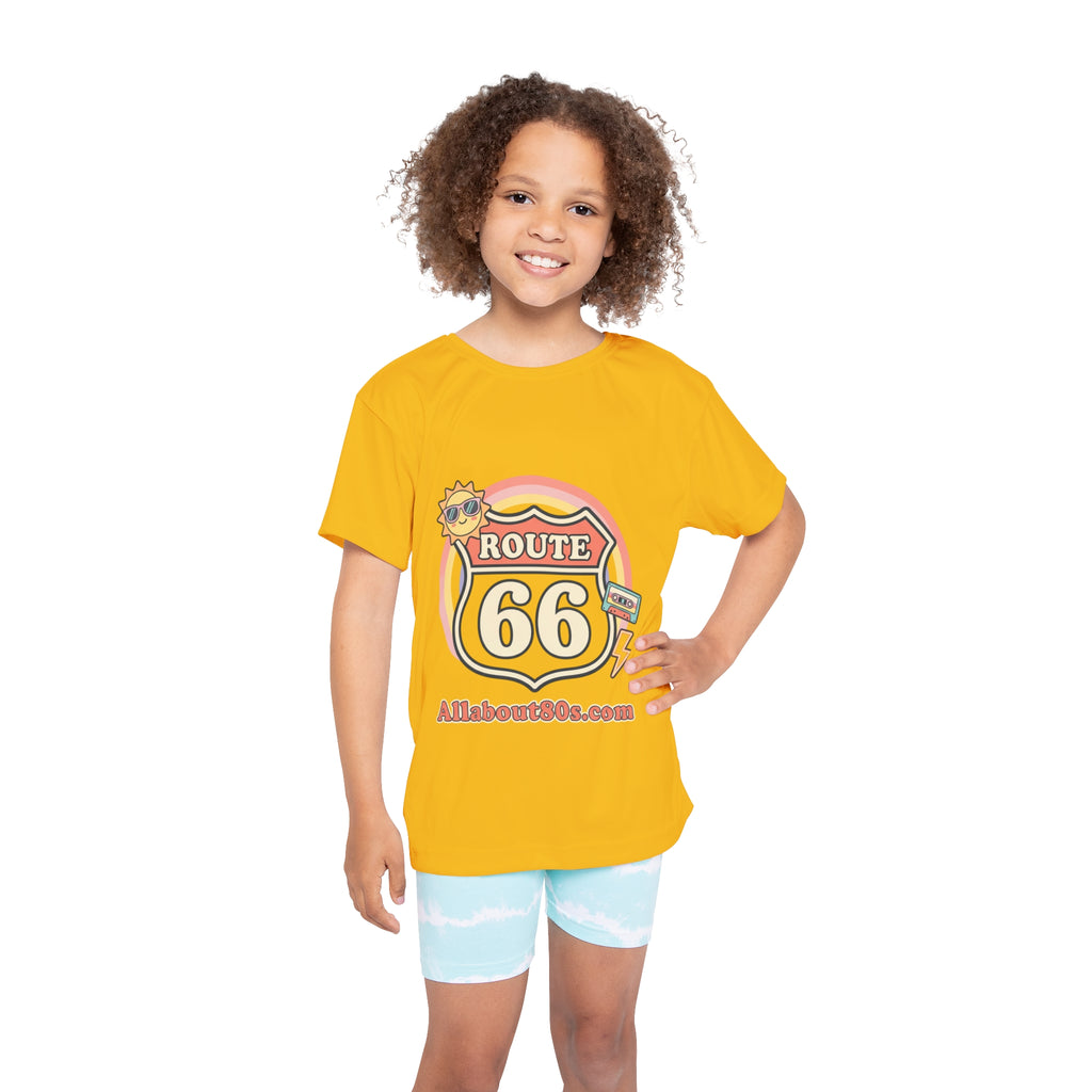 Kids Jersey — Retro Route 66 Graphic Tee (AllAbout80s.com)