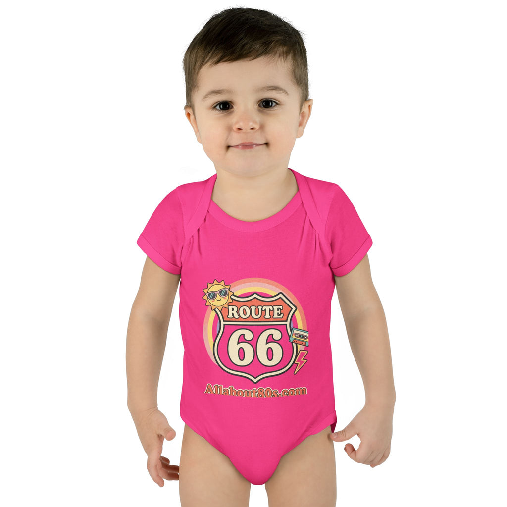 Route 66 Baby Bodysuit – Retro Travel Infant Onesie