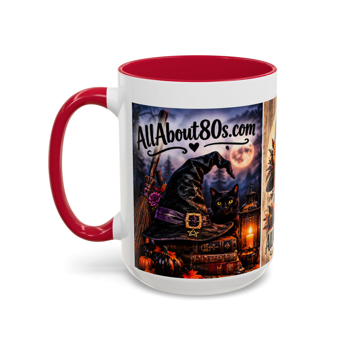 Halloween Witch Scene Coffee Mug — AllAbout80s.com Pumpkin & Moon 11oz/15oz