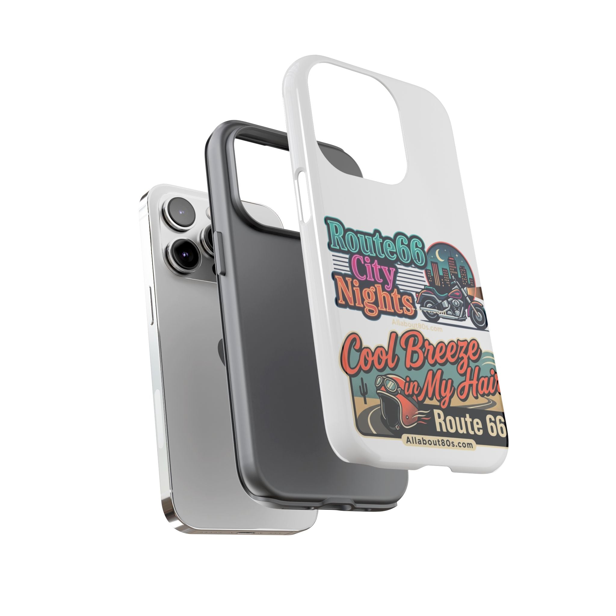 Phone Case — Route 66 City Nights Motorcycle Design