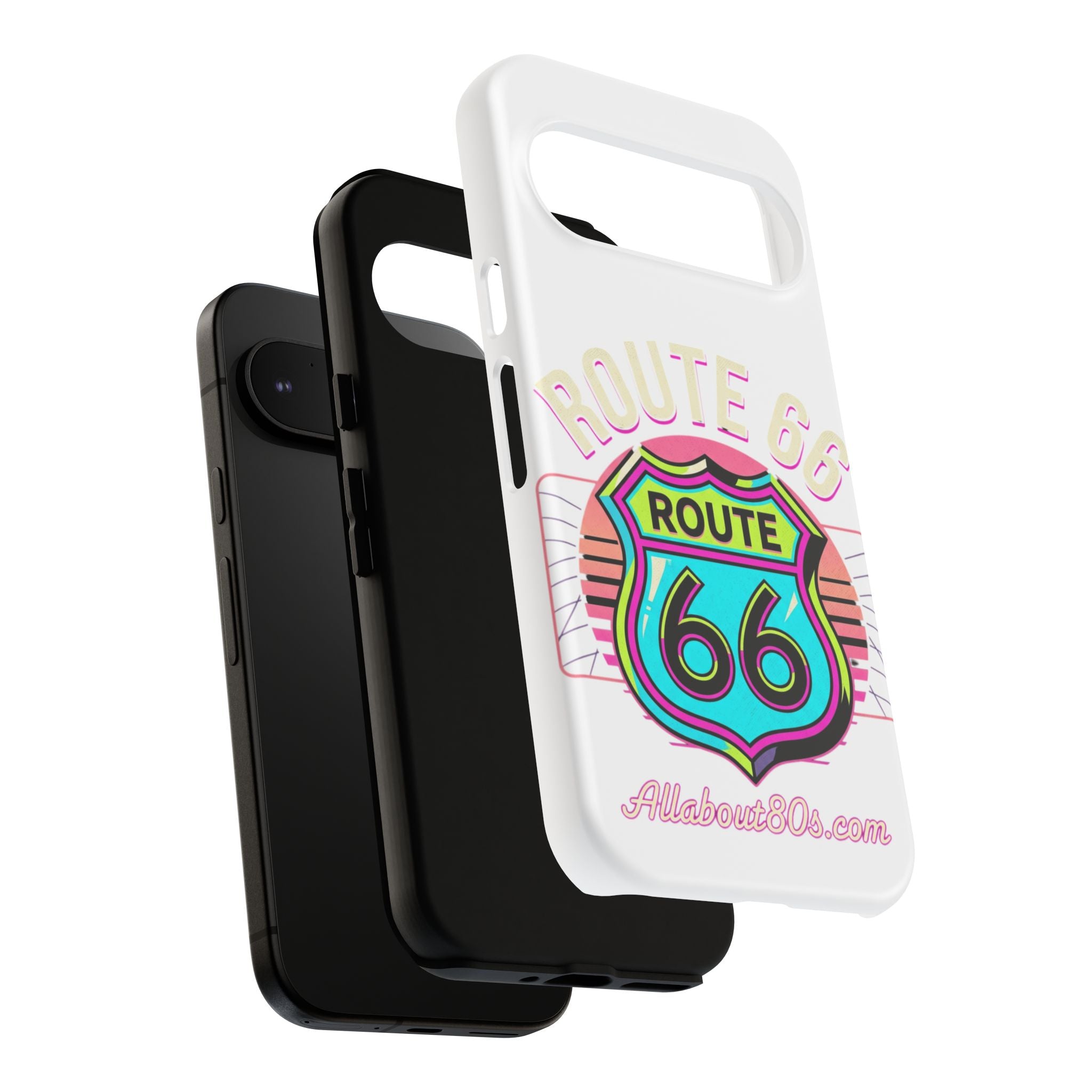 Route 66 Neon Phone Case — Retro Road Trip iPhone Cover