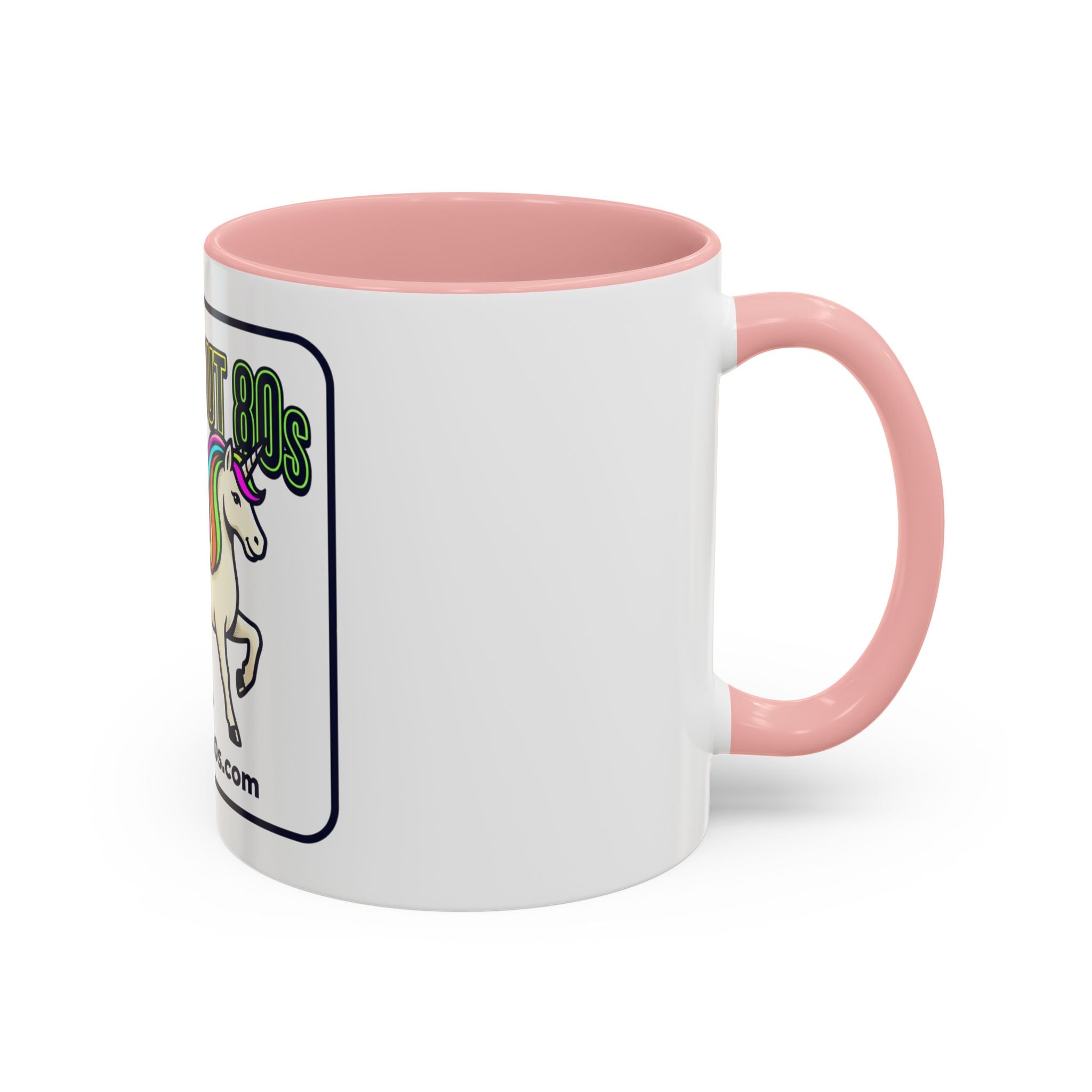 80s Unicorn Coffee Mug — Allabout80s Retro Rainbow Accent Mug (11/15oz)