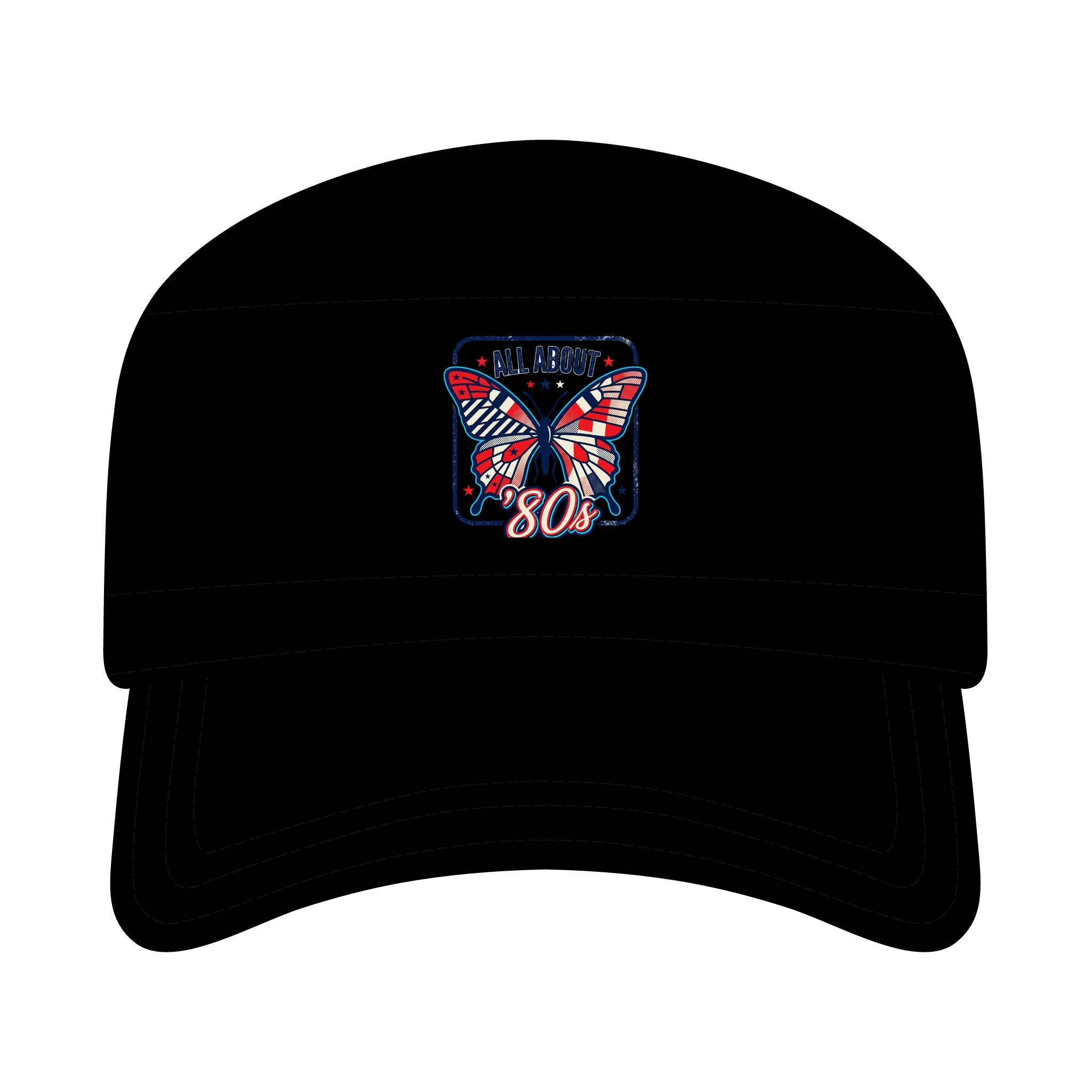 Butterfly Corps Cap – "All About 80" Embroidered Military-Inspired Hat