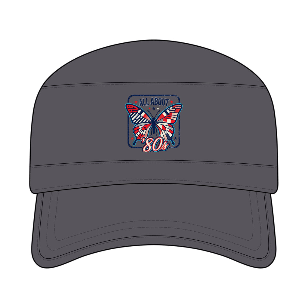 Butterfly Corps Cap – "All About 80" Embroidered Military-Inspired Hat