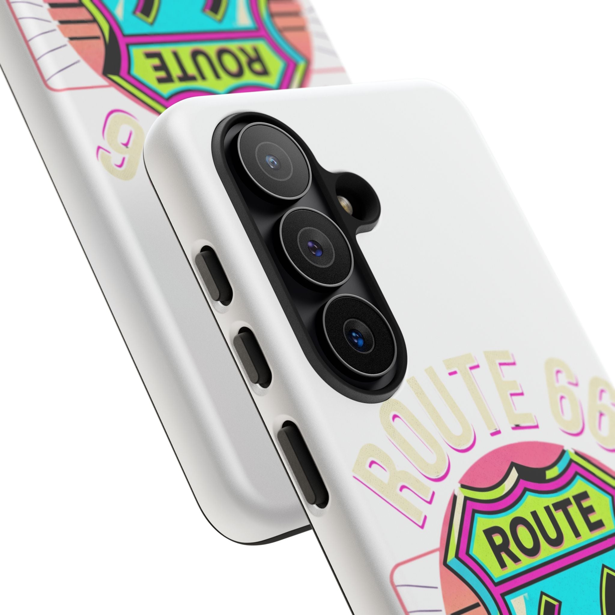 Route 66 Neon Phone Case — Retro Road Trip iPhone Cover