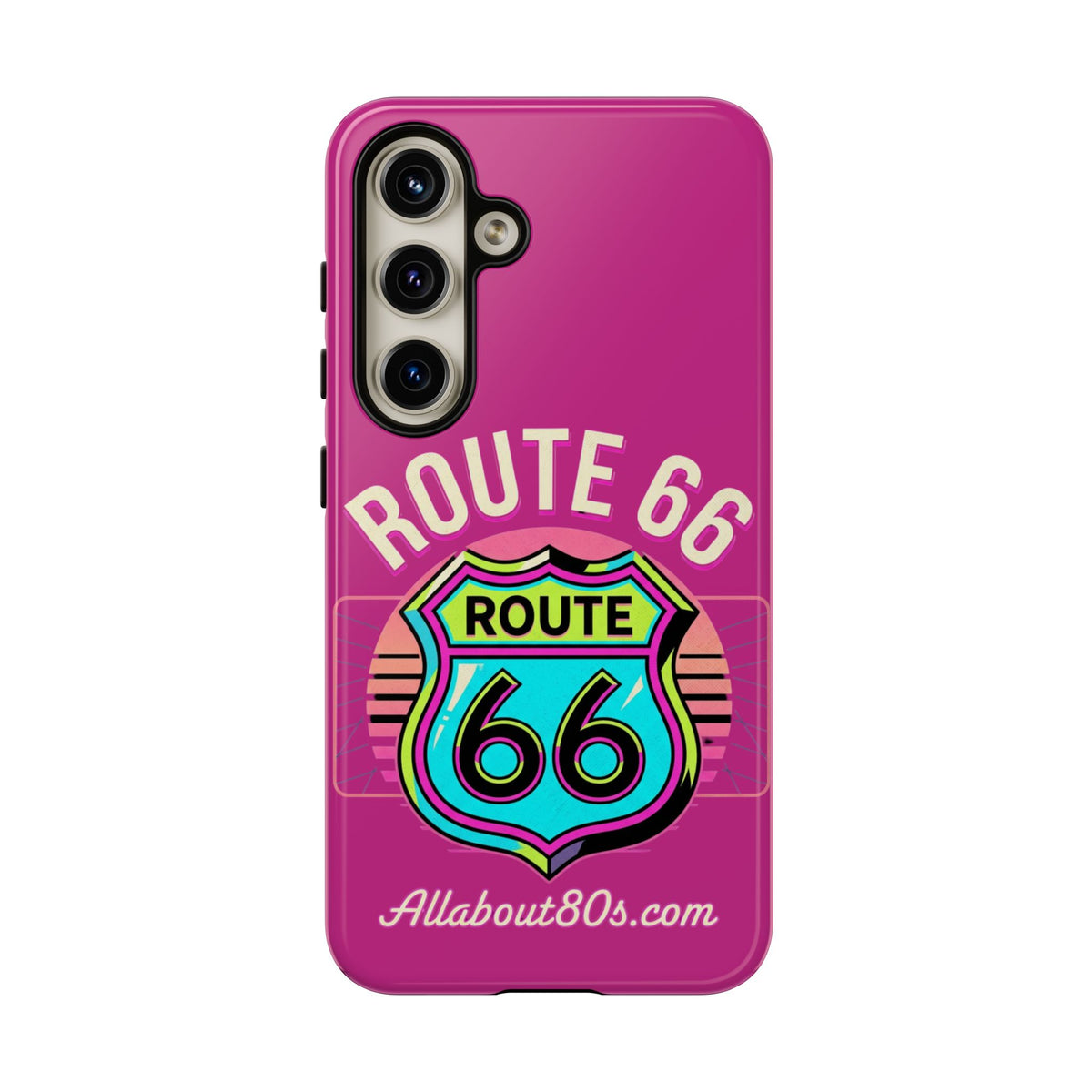 Route 66 Phone Case — Retro Neon Road Trip iPhone Cover