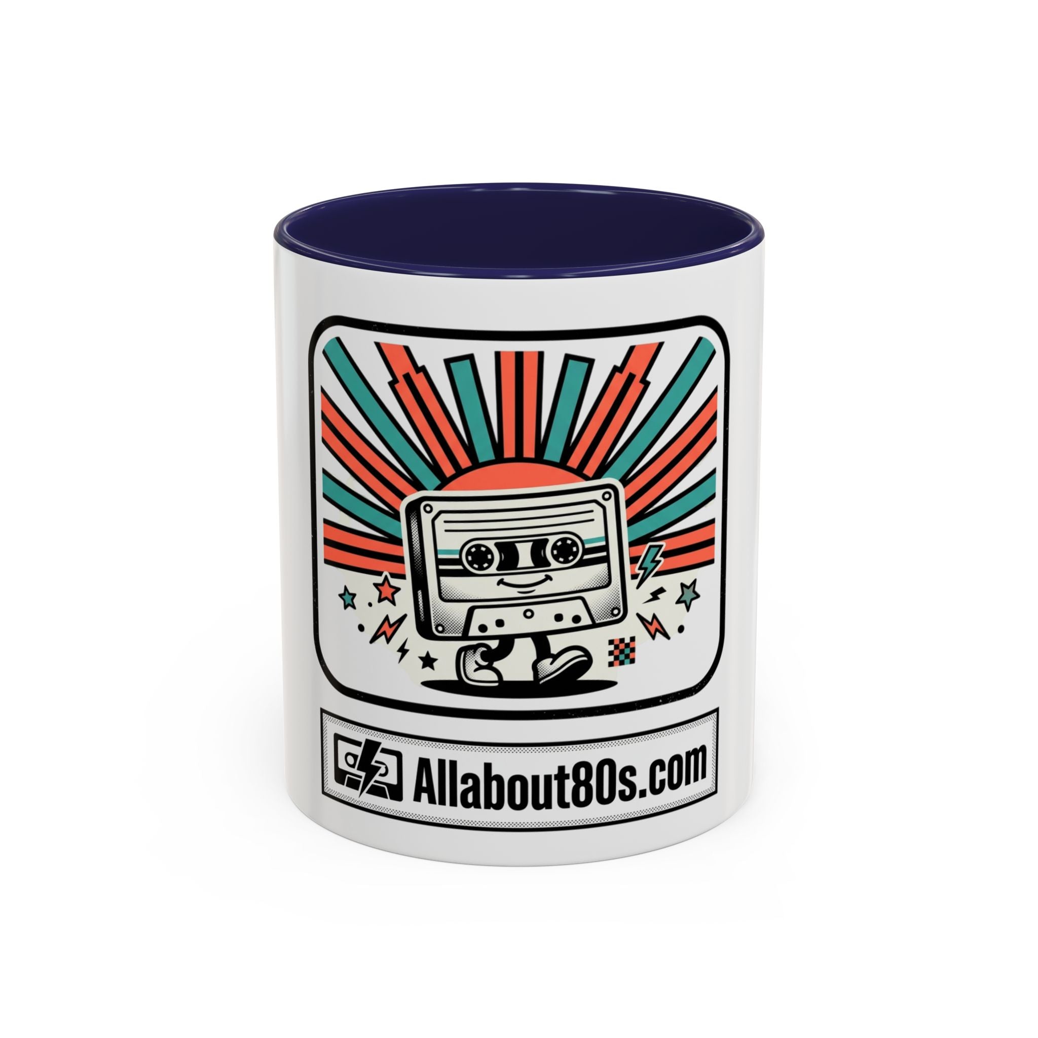 Allabout80s.com Retro Logo Accent Coffee Mug (11/15oz)