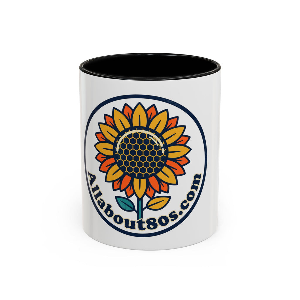 AllAbout80s Sunflower Accent Coffee Mug (11/15oz)