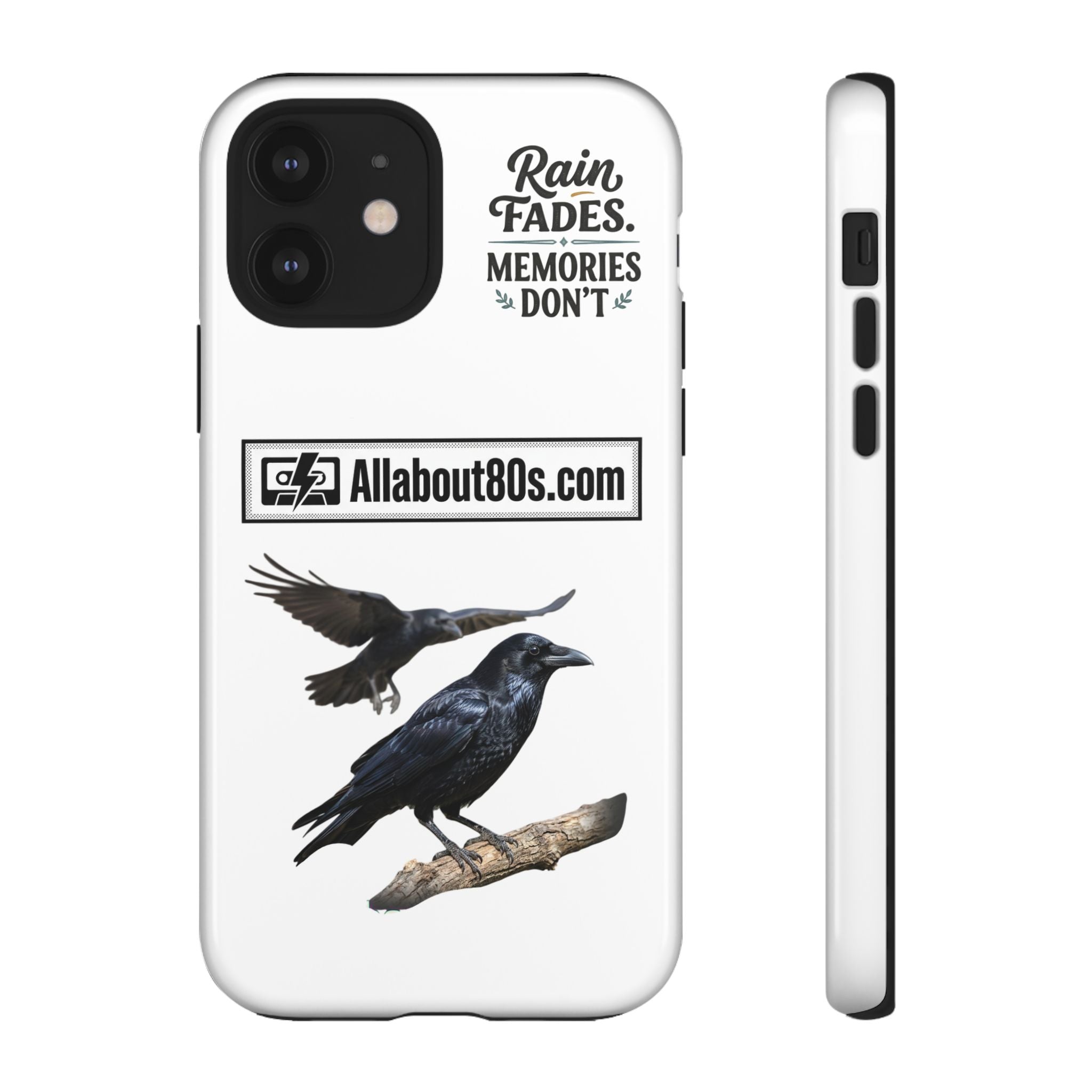 Raven Flight Phone Case — Protective iPhone Case with Black Crow Design