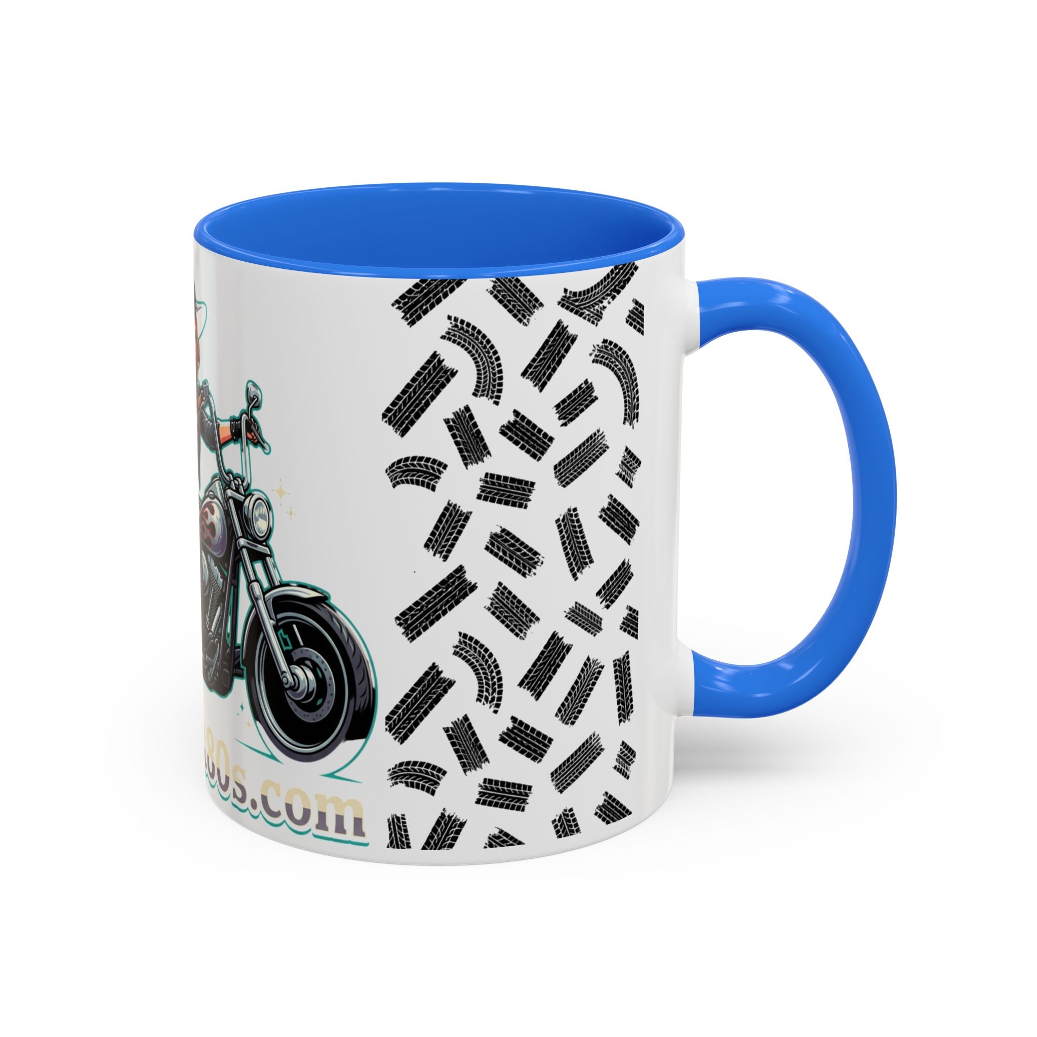 Witch Motorcycle Mug — Red-Haired Biker Witch Ceramic Coffee Cup