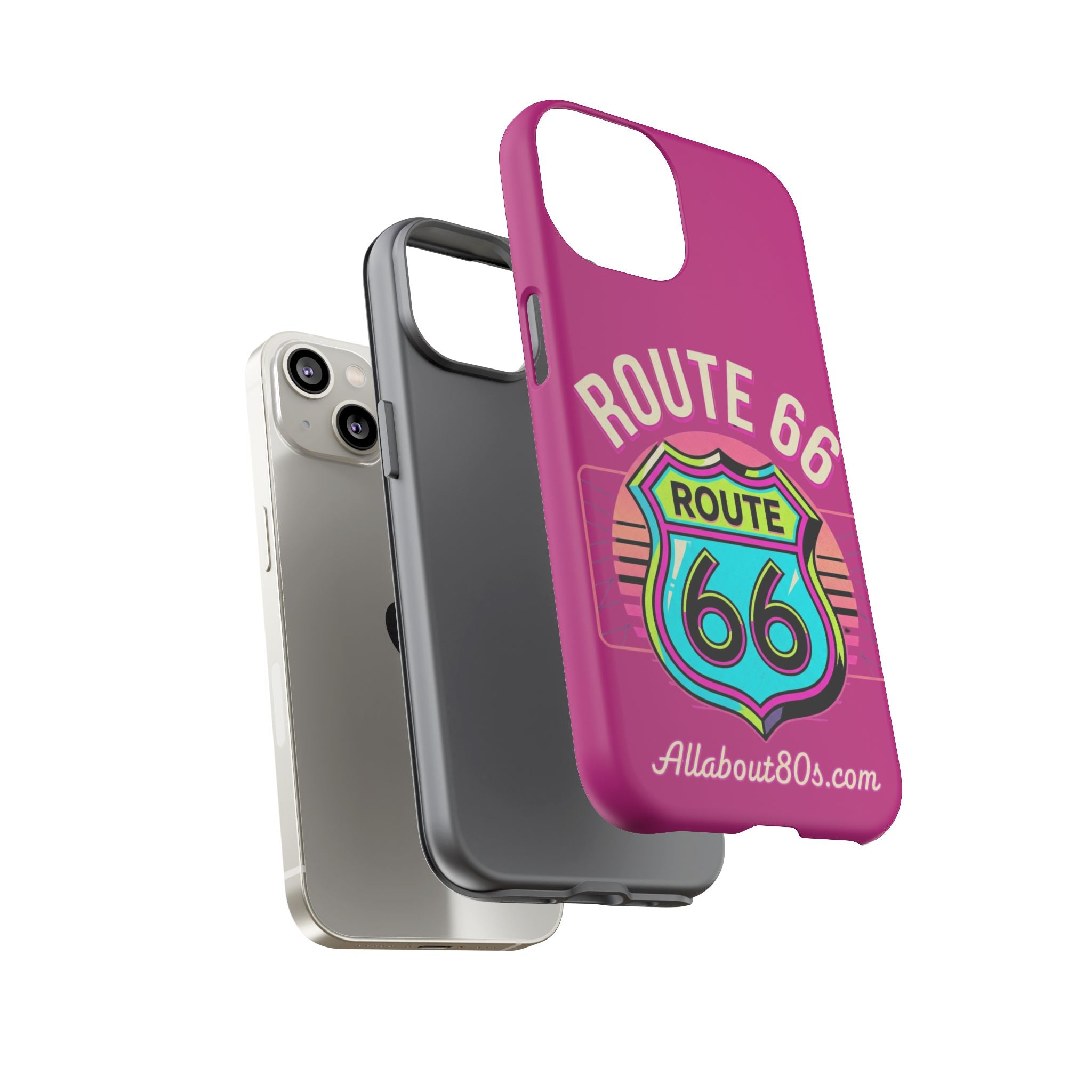 Route 66 Phone Case — Retro Neon Road Trip iPhone Cover