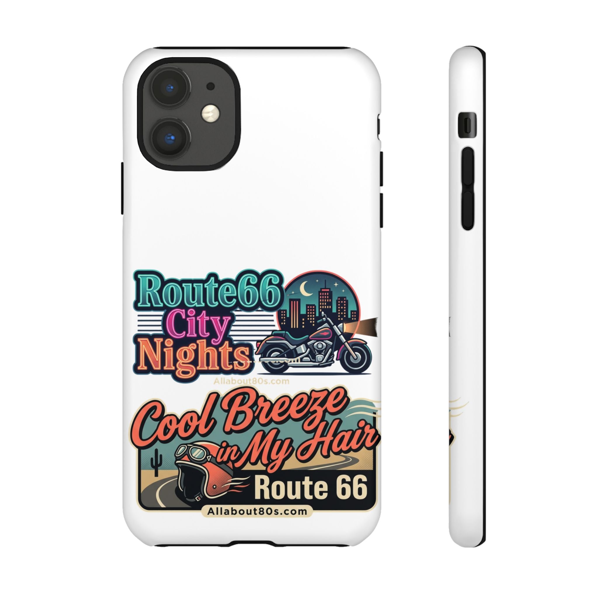 Phone Case — Route 66 City Nights Motorcycle Design