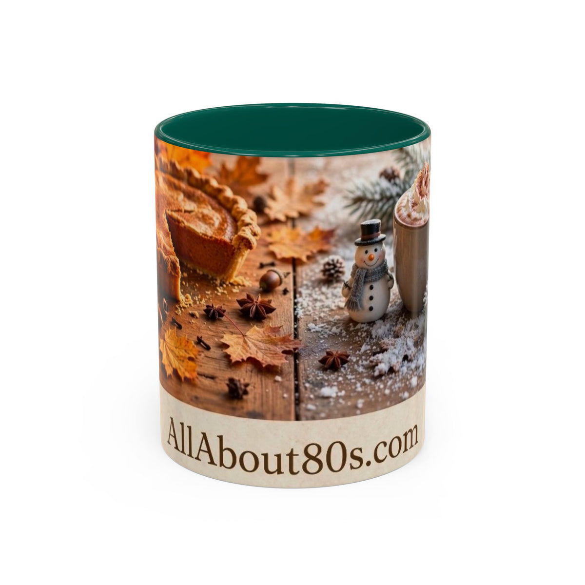AllAbout80s Seasonal Coffee Mug (11oz/15oz) — Autumn & Winter Cozy Hot Cocoa Design