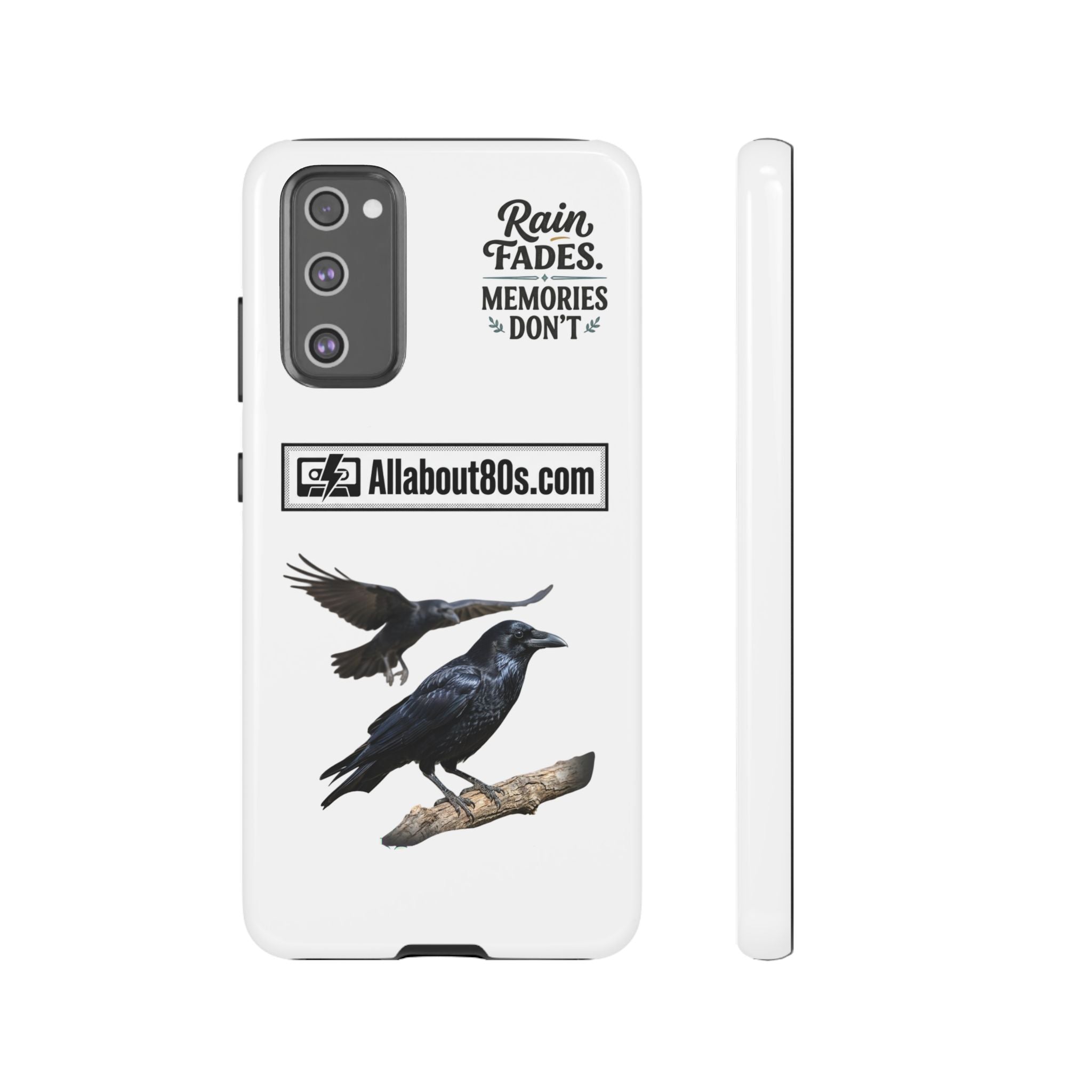 Raven Flight Phone Case — Protective iPhone Case with Black Crow Design