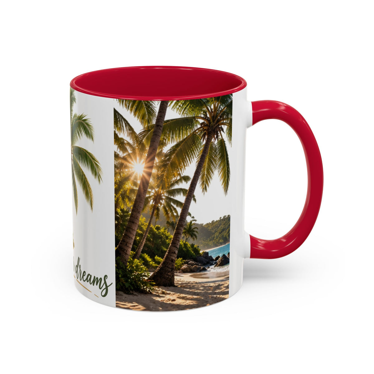 Live Your Dreams Palm Tree Mug