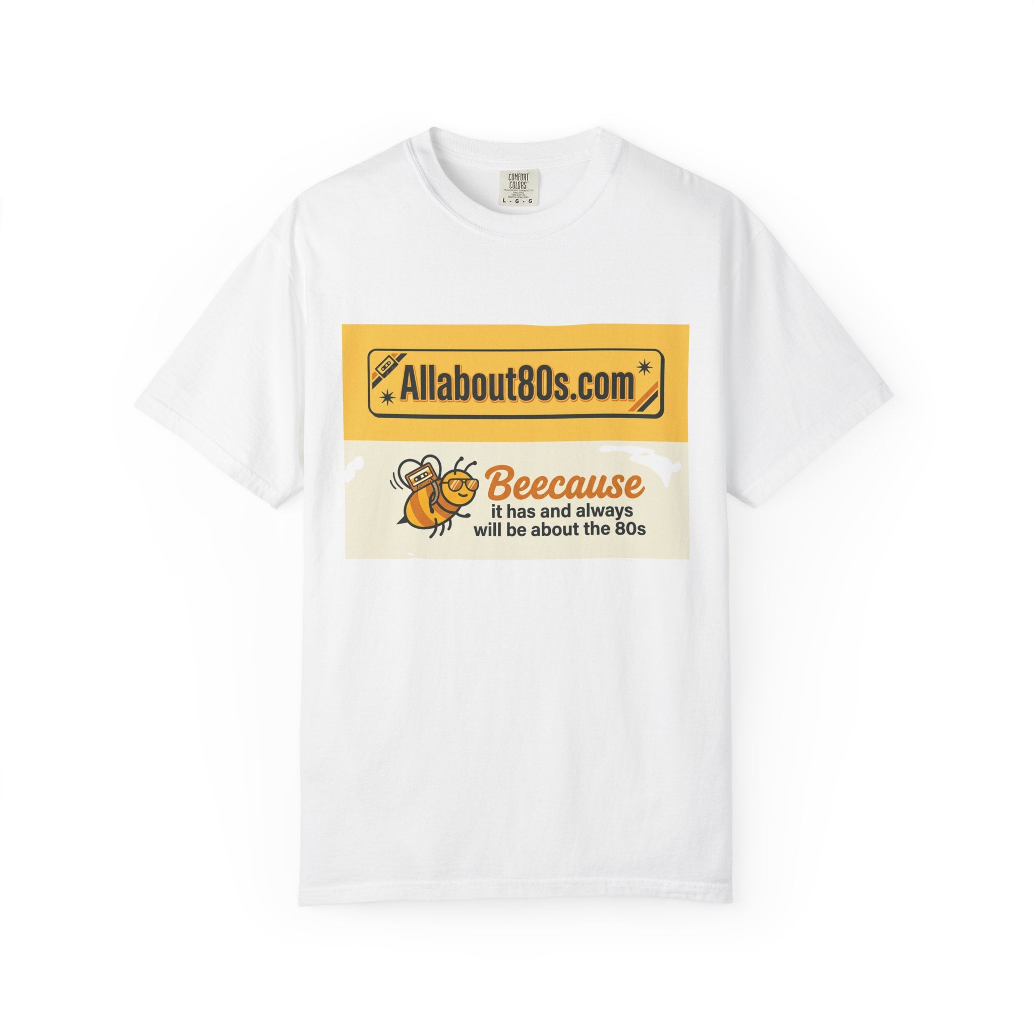 Allabout80s "Beeecause" Retro 80s Graphic T-Shirt