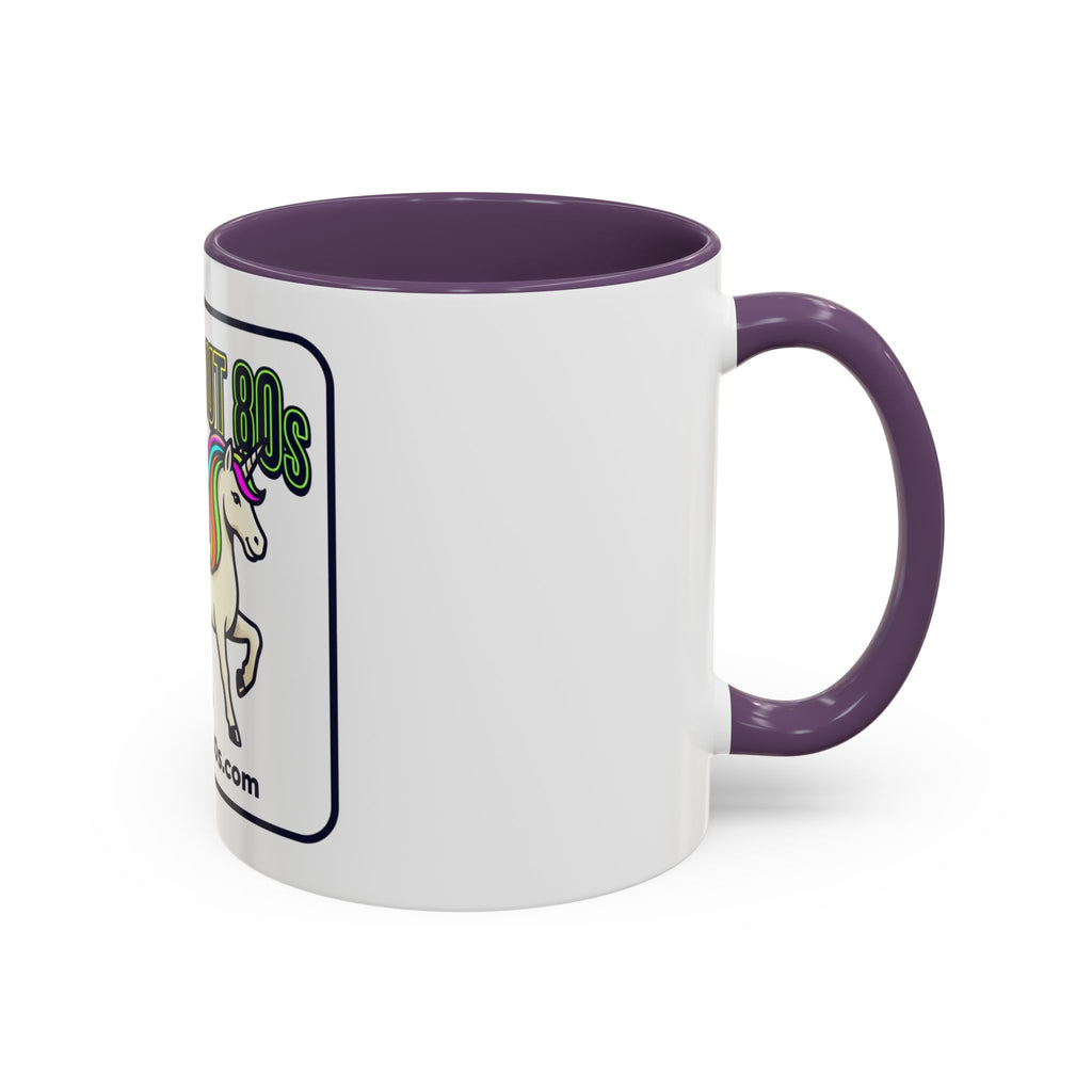 80s Unicorn Coffee Mug — Allabout80s Retro Rainbow Accent Mug (11/15oz)