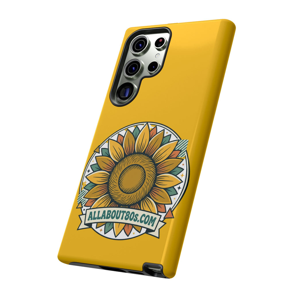 Sunflower Logo Phone Case — AllAbout80s.com Yellow Protective Cover