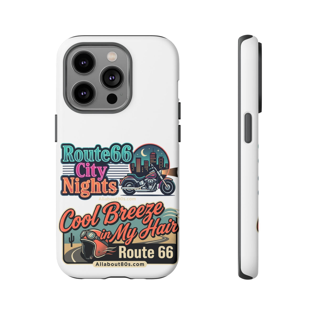 Phone Case — Route 66 City Nights Motorcycle Design