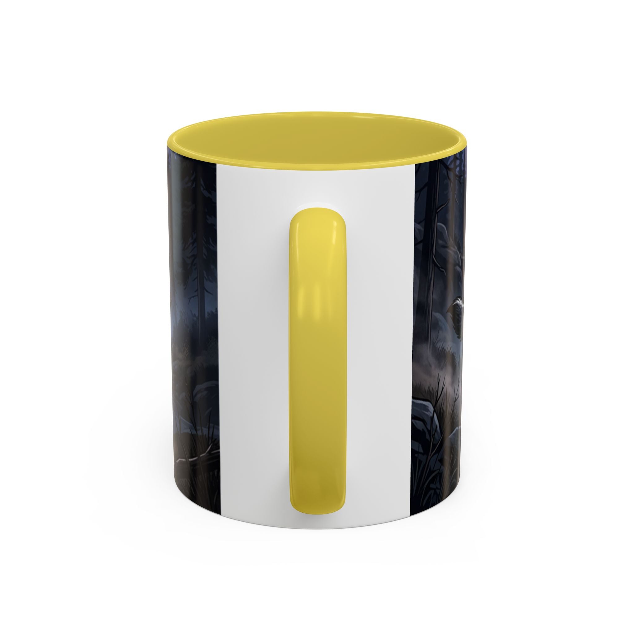Wolf Pack Nightscape Mug — 11oz/15oz Scenic Black-Interior Coffee Cup