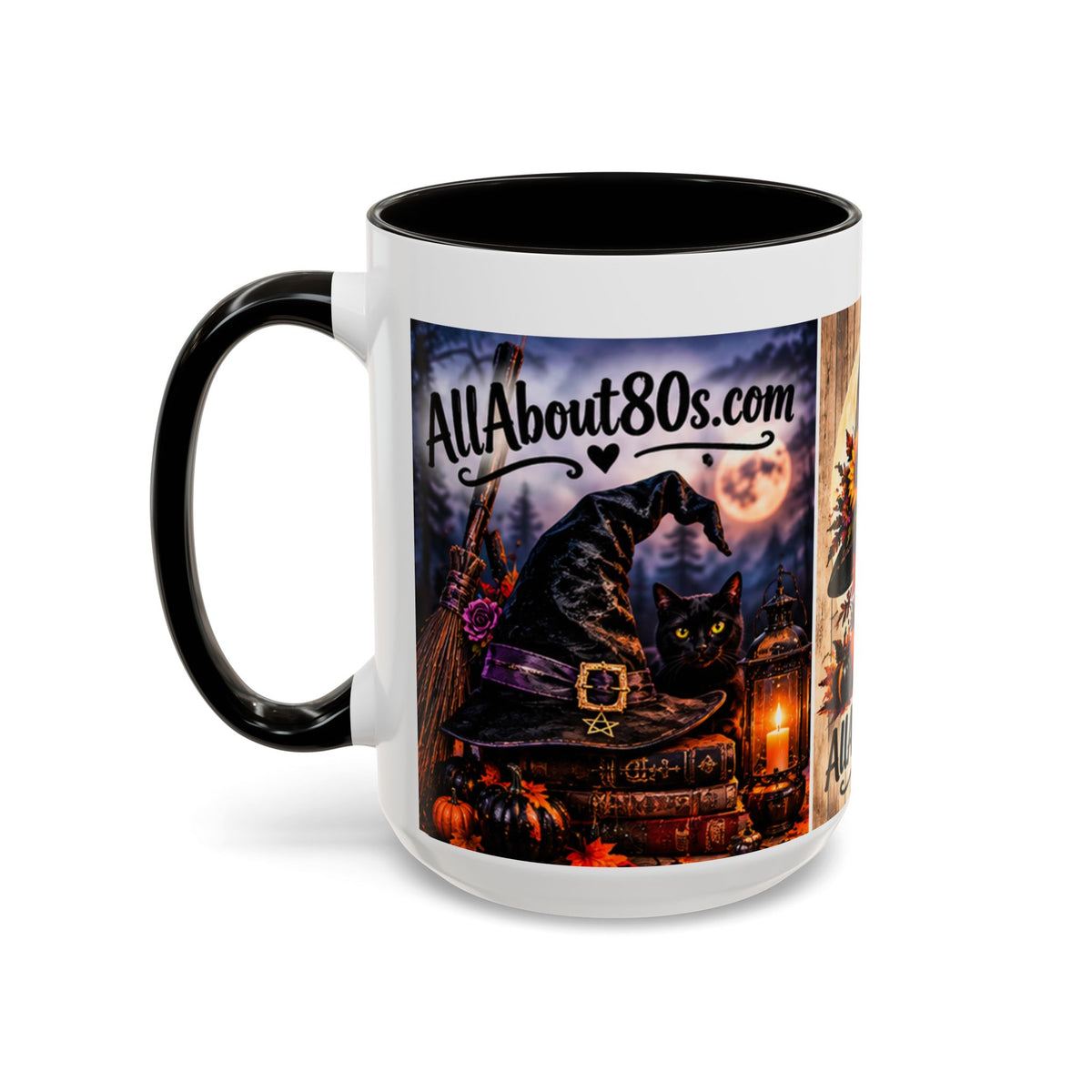 Halloween Witch Scene Coffee Mug — AllAbout80s.com Pumpkin & Moon 11oz/15oz