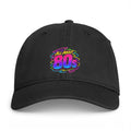 80s Retro Dad Hat — "All About 80s" Neon Vintage Baseball Cap