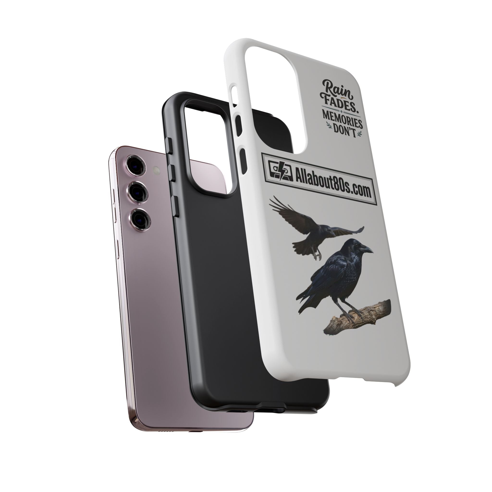 Raven Flight Phone Case — Protective iPhone Case with Black Crow Design
