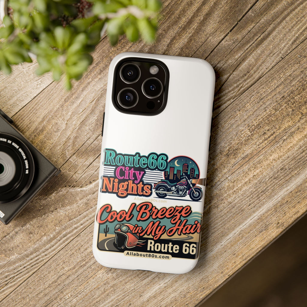 Phone Case — Route 66 City Nights Motorcycle Design