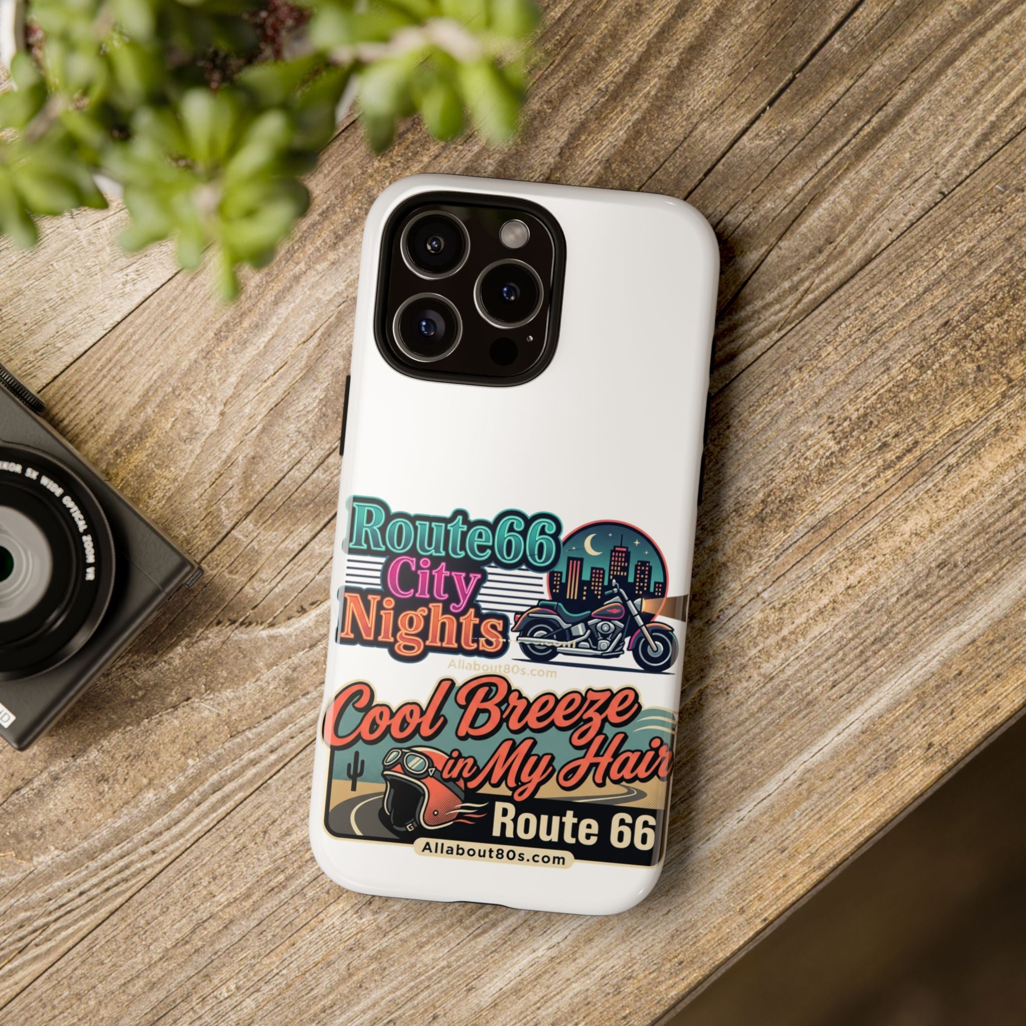 Phone Case — Route 66 City Nights Motorcycle Design