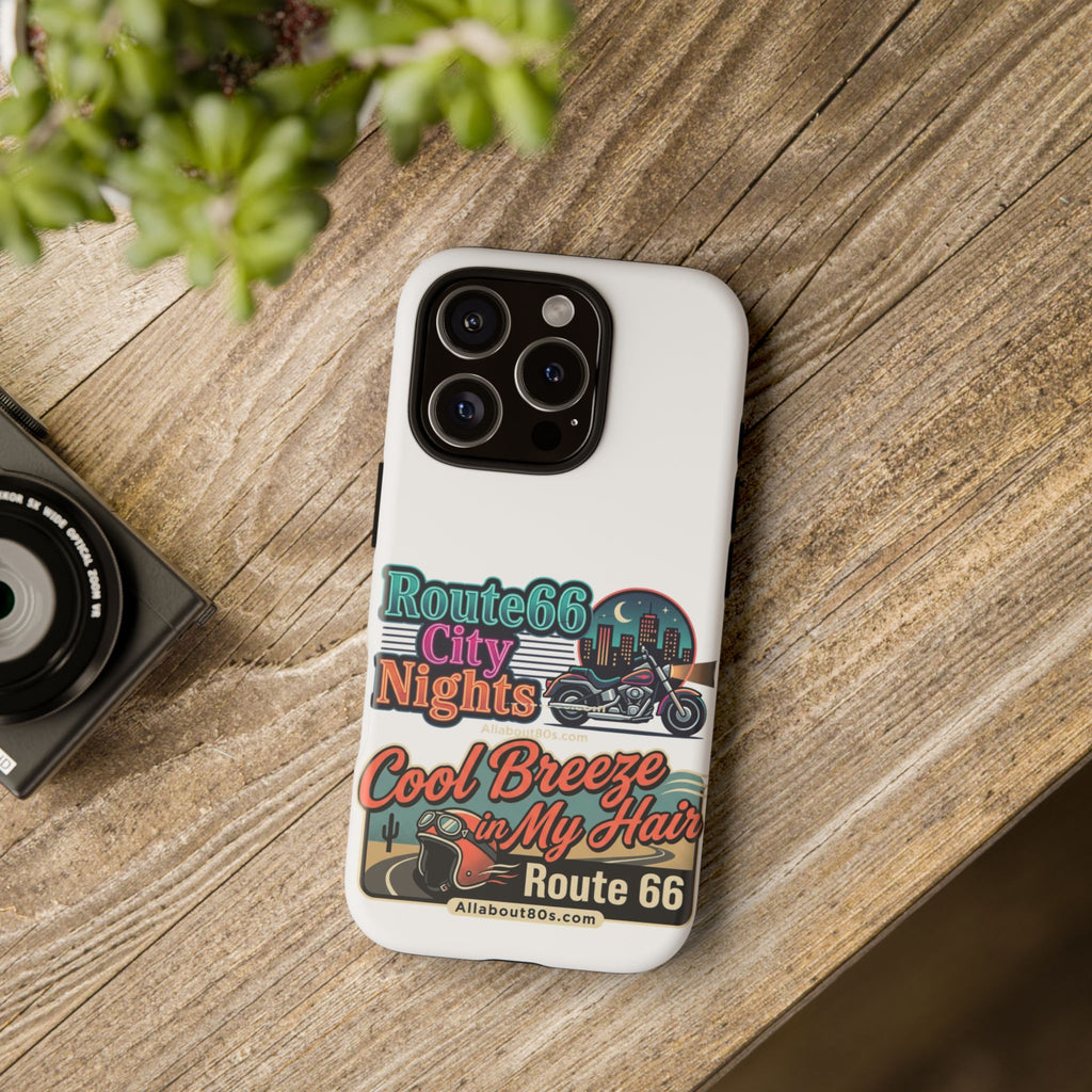 Phone Case — Route 66 City Nights Motorcycle Design