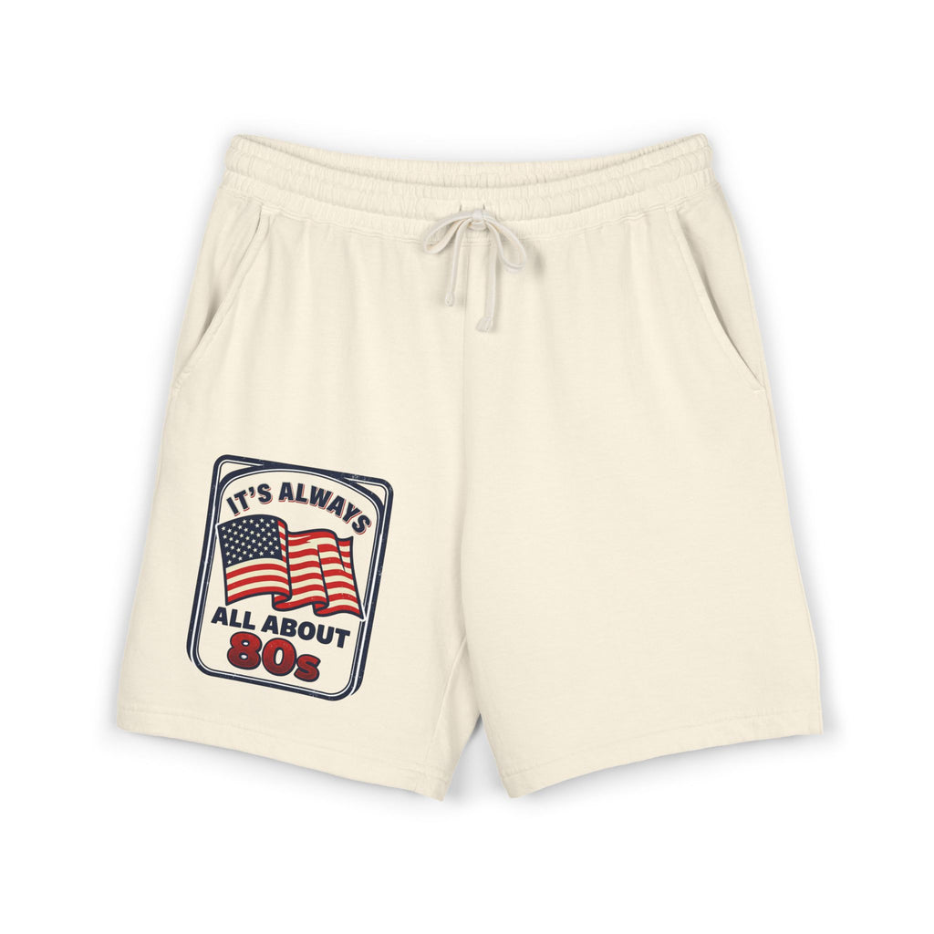 Retro 'It's Always All About 80s' Fleece Sweat Shorts