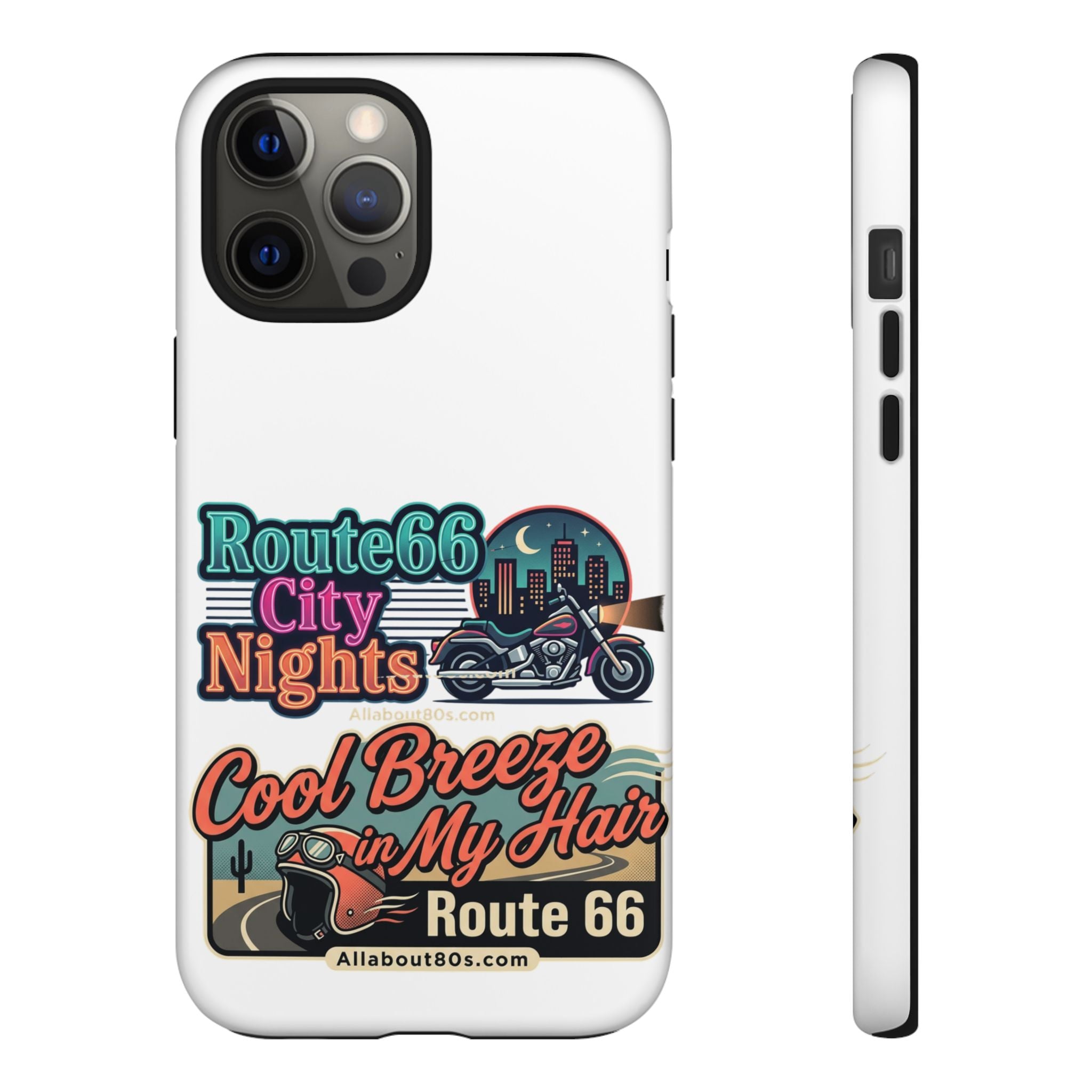 Phone Case — Route 66 City Nights Motorcycle Design