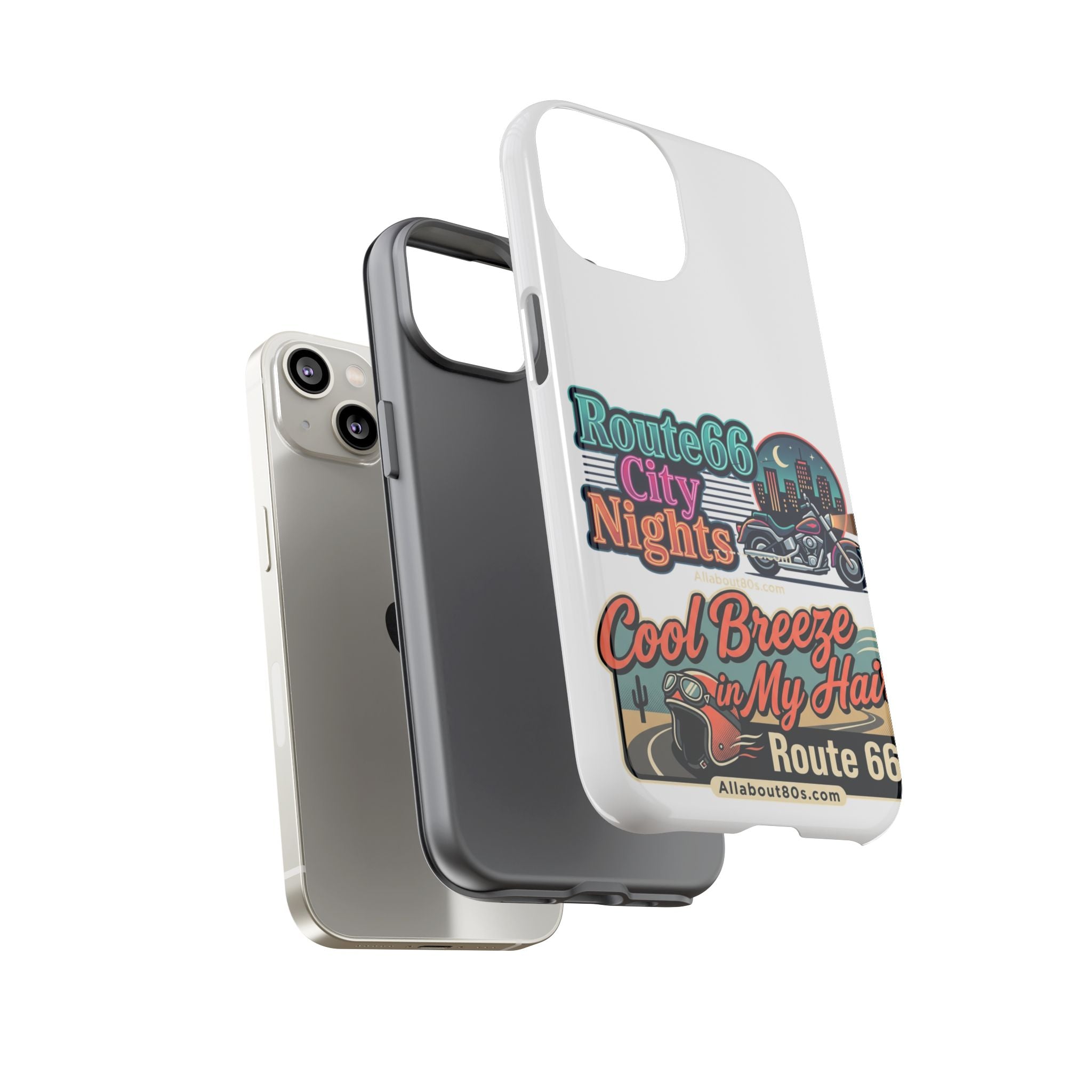 Phone Case — Route 66 City Nights Motorcycle Design