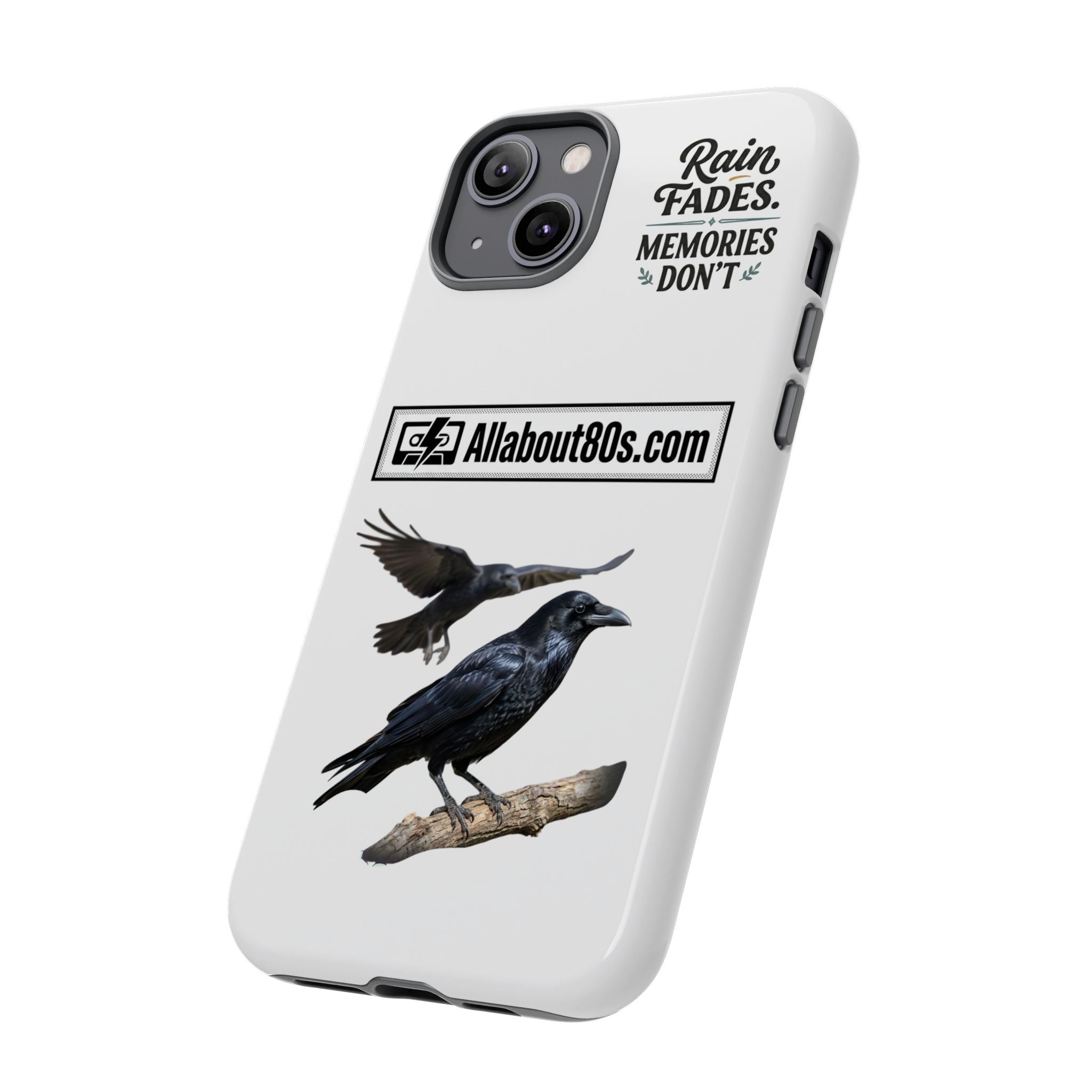 Raven Flight Phone Case — Protective iPhone Case with Black Crow Design