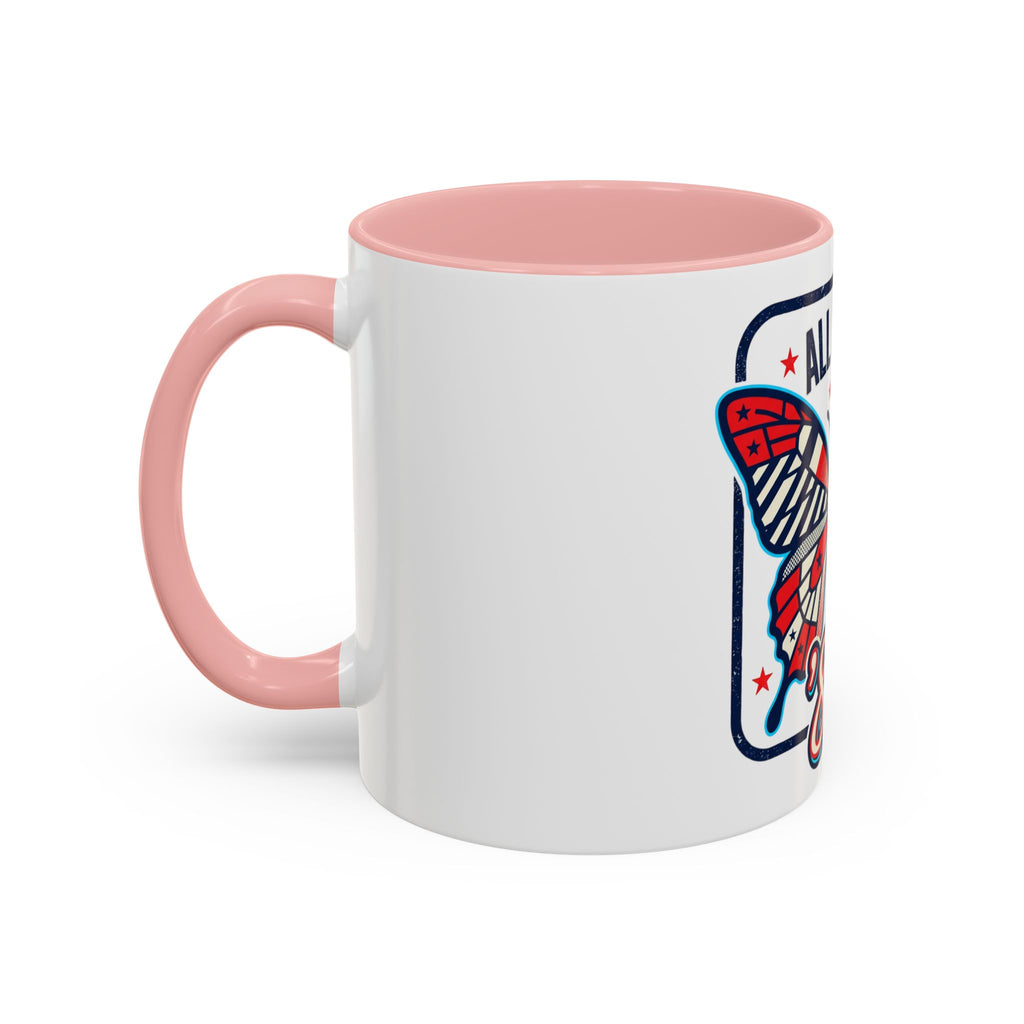 All About '80s Butterfly Accent Coffee Mug – Retro Patriotic 80s Gift