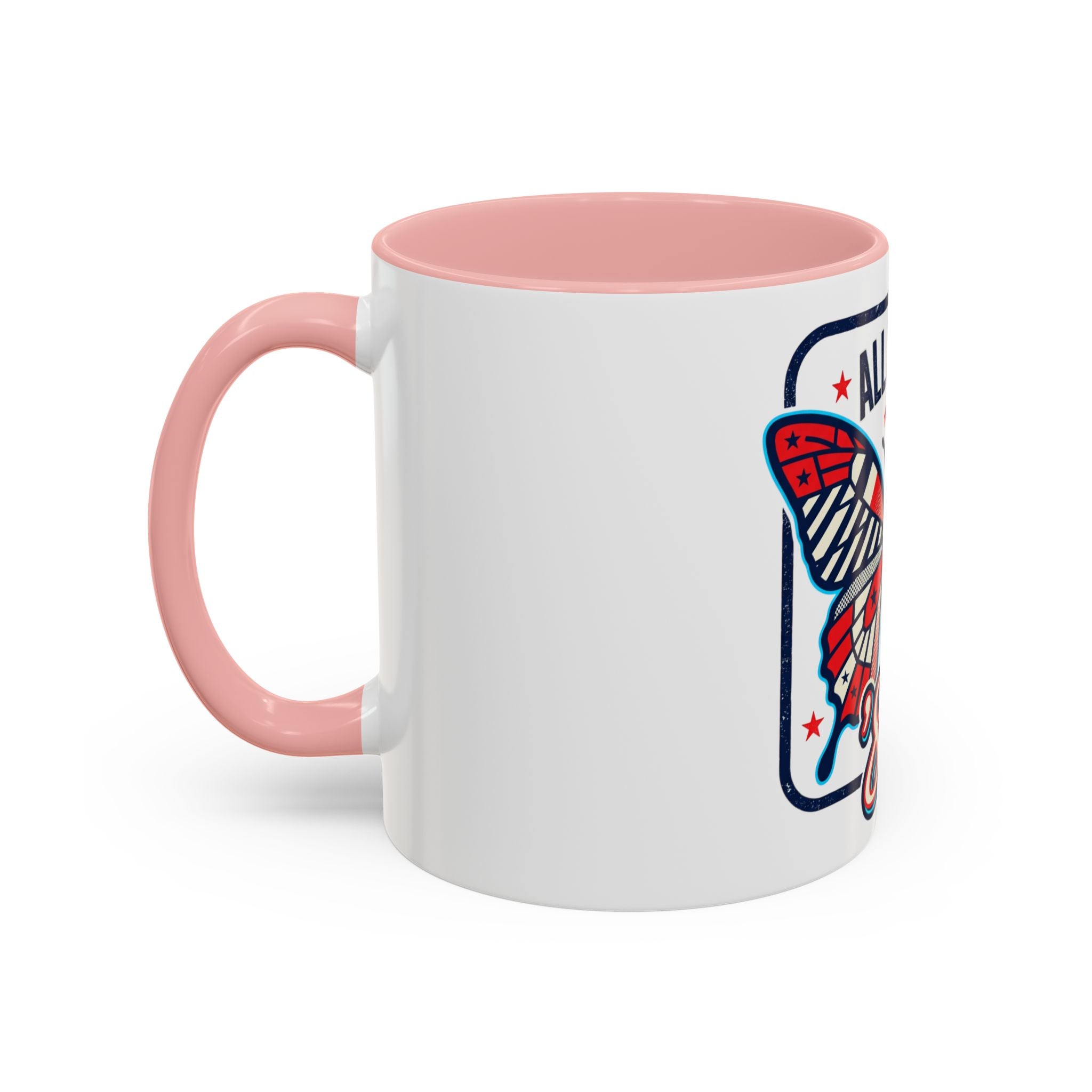 All About '80s Butterfly Accent Coffee Mug – Retro Patriotic 80s Gift