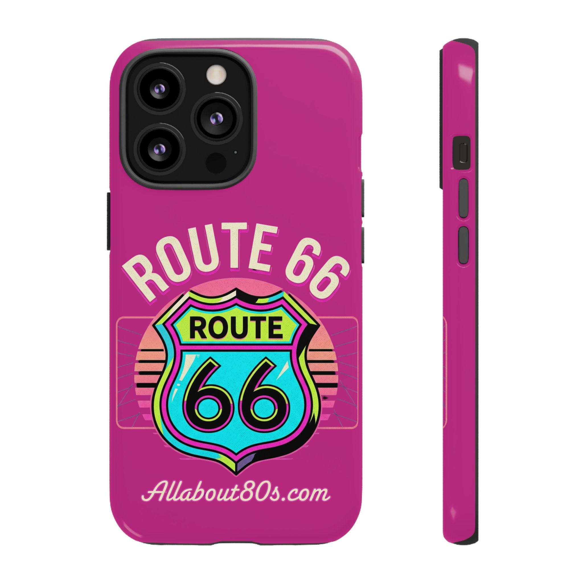 Route 66 Phone Case — Retro Neon Road Trip iPhone Cover