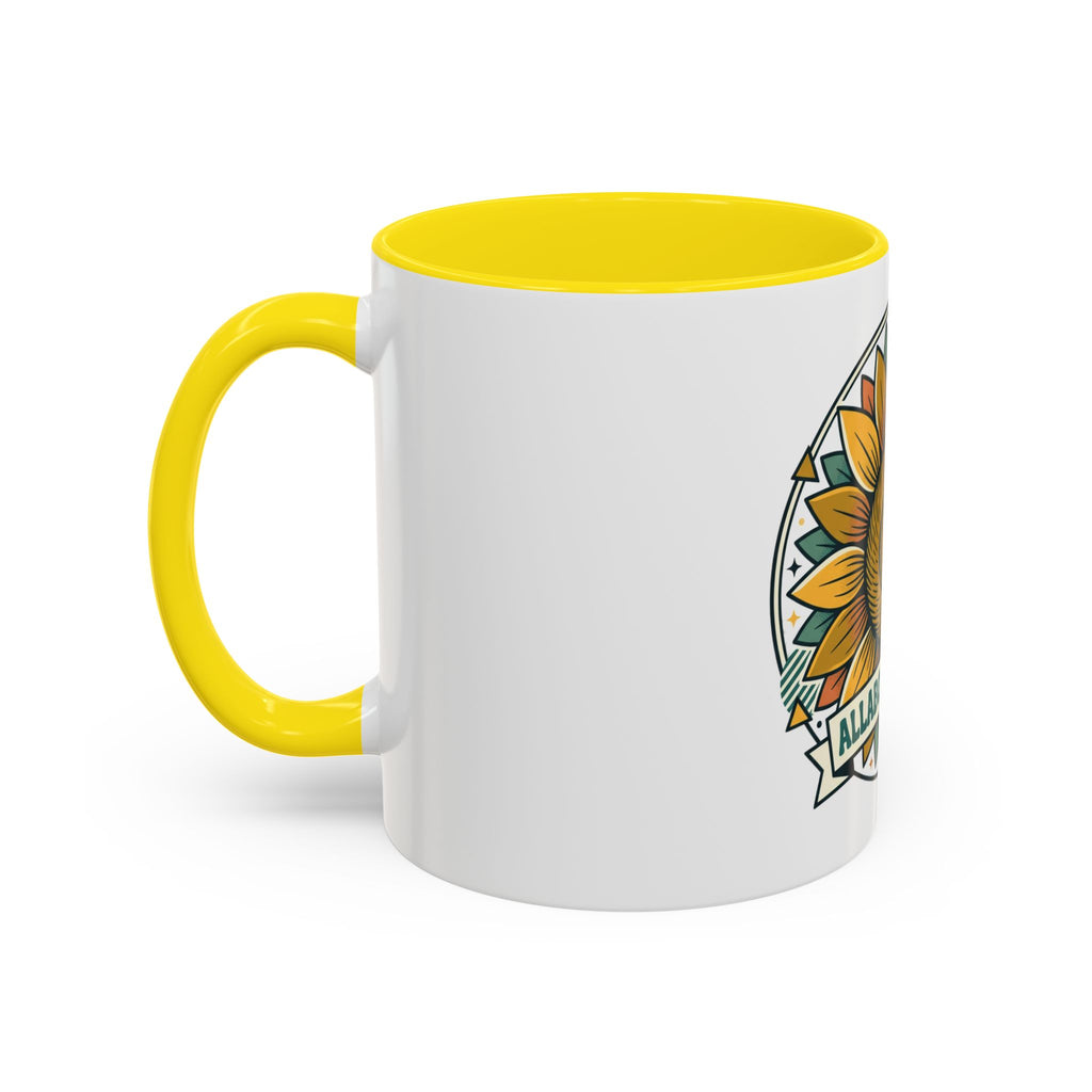 Sunflower Logo Coffee Mug — AllAbout80s.com Accent Ceramic Mug (11/15oz)