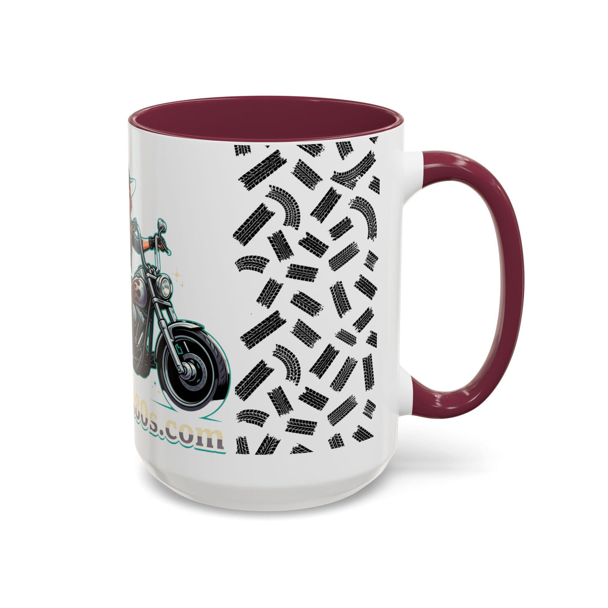Witch Motorcycle Mug — Red-Haired Biker Witch Ceramic Coffee Cup