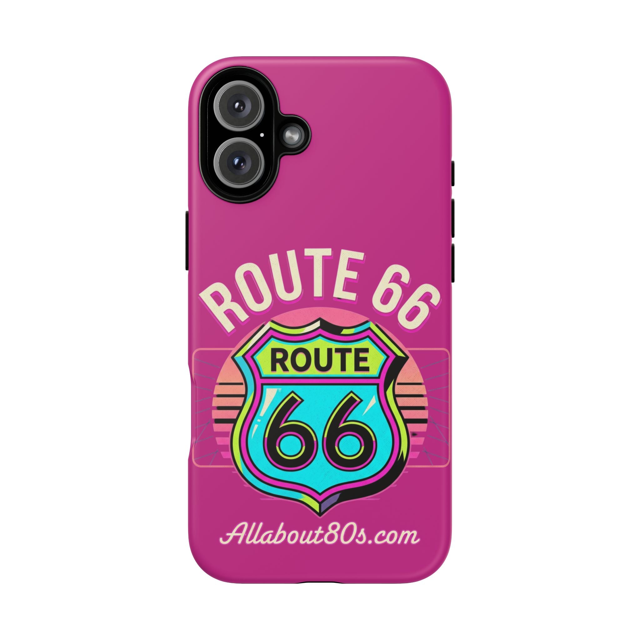 Route 66 Phone Case — Retro Neon Road Trip iPhone Cover