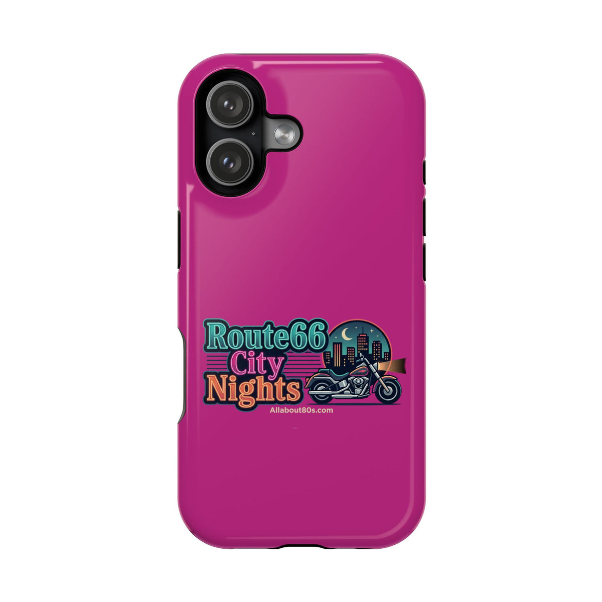 Phone Case — 'Route 66 City Nights' Magnetic Impact-Resistant Case