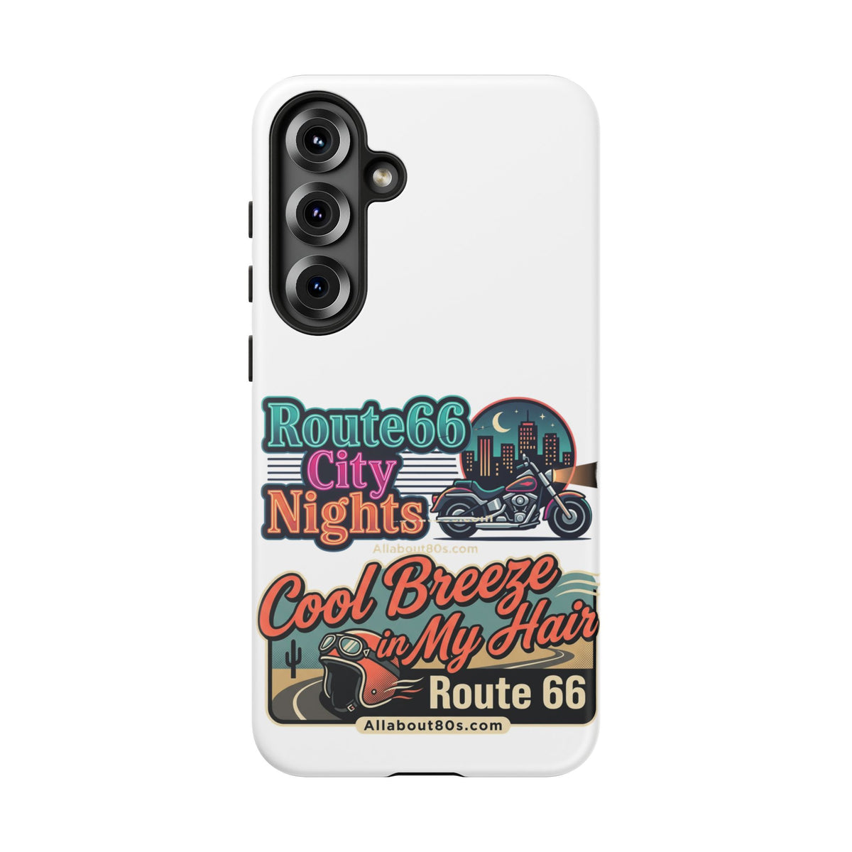 Phone Case — Route 66 City Nights Motorcycle Design