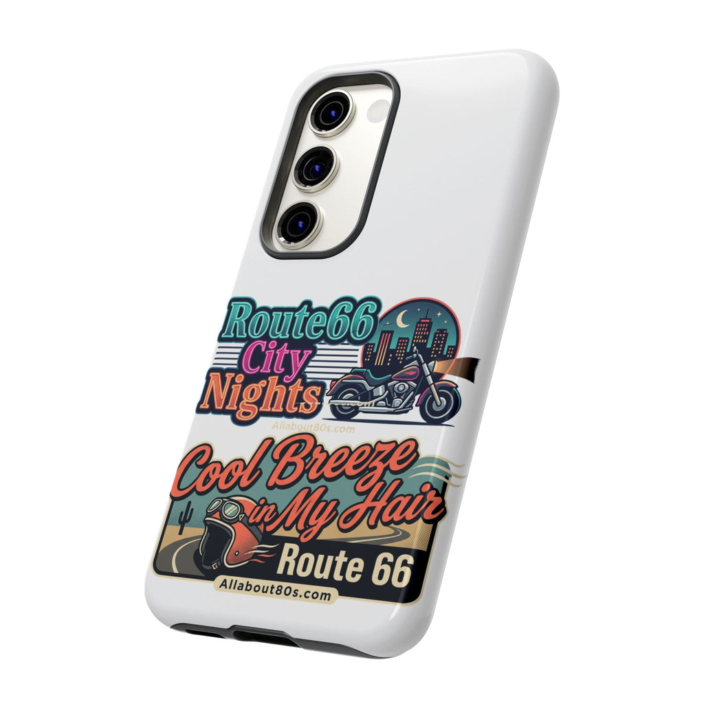 Phone Case — Route 66 City Nights Motorcycle Design