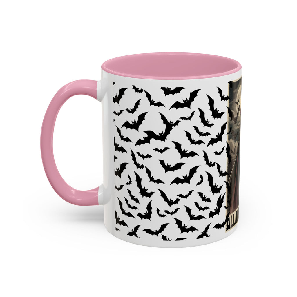Vampire Dracula Bat Pattern Coffee Mug – Gothic Halloween 11oz/15oz