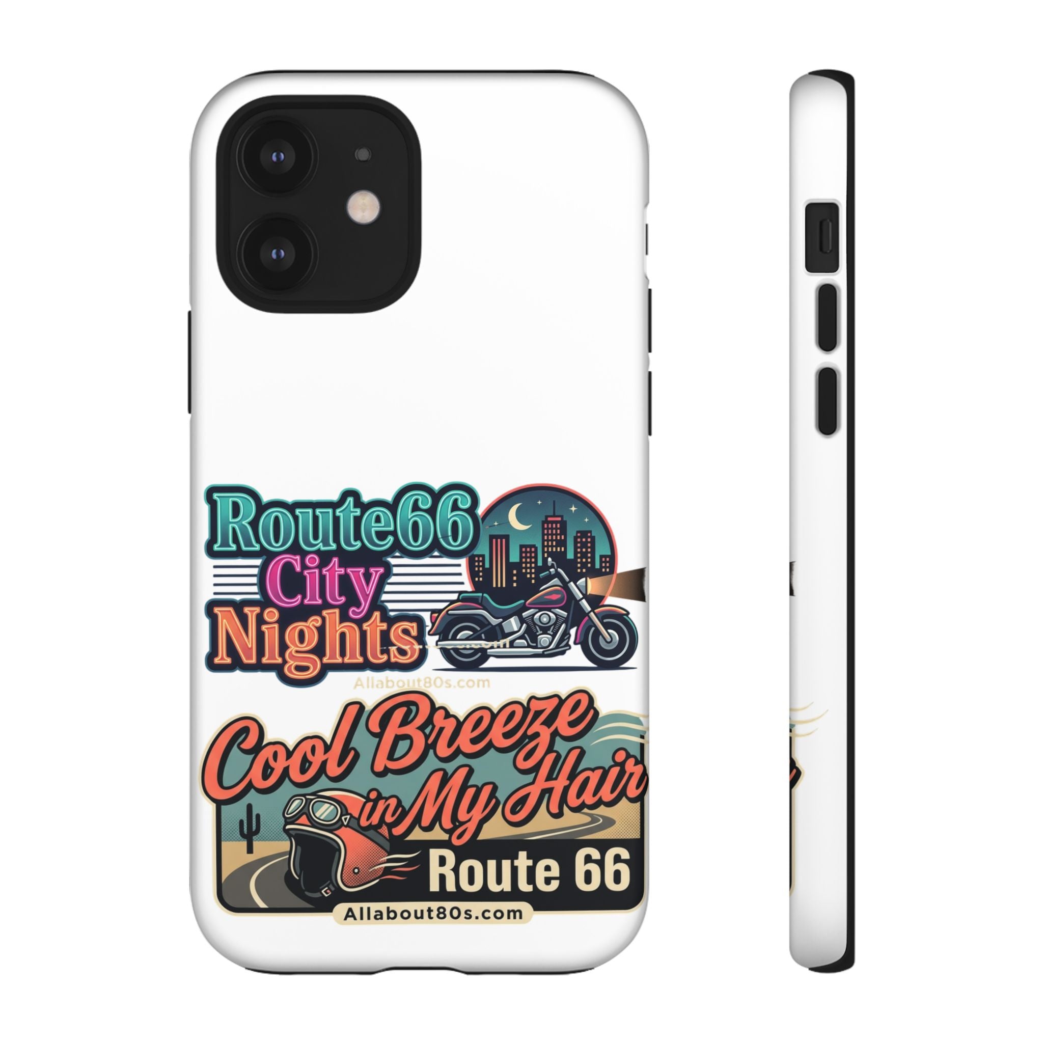 Phone Case — Route 66 City Nights Motorcycle Design