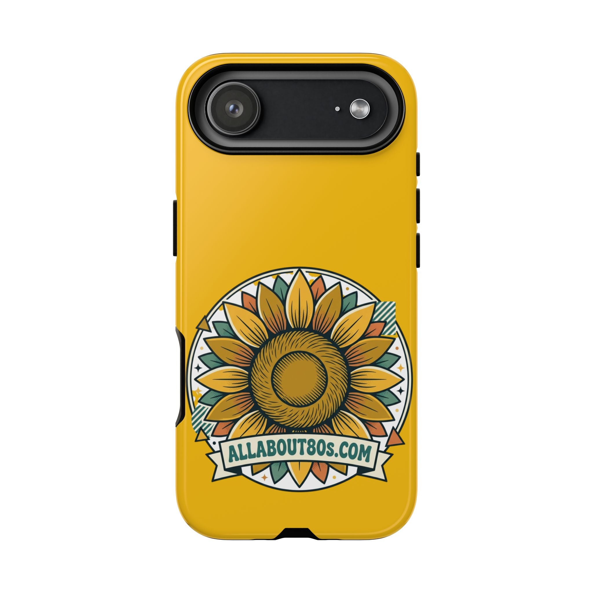 Sunflower Logo Phone Case — AllAbout80s.com Yellow Protective Cover