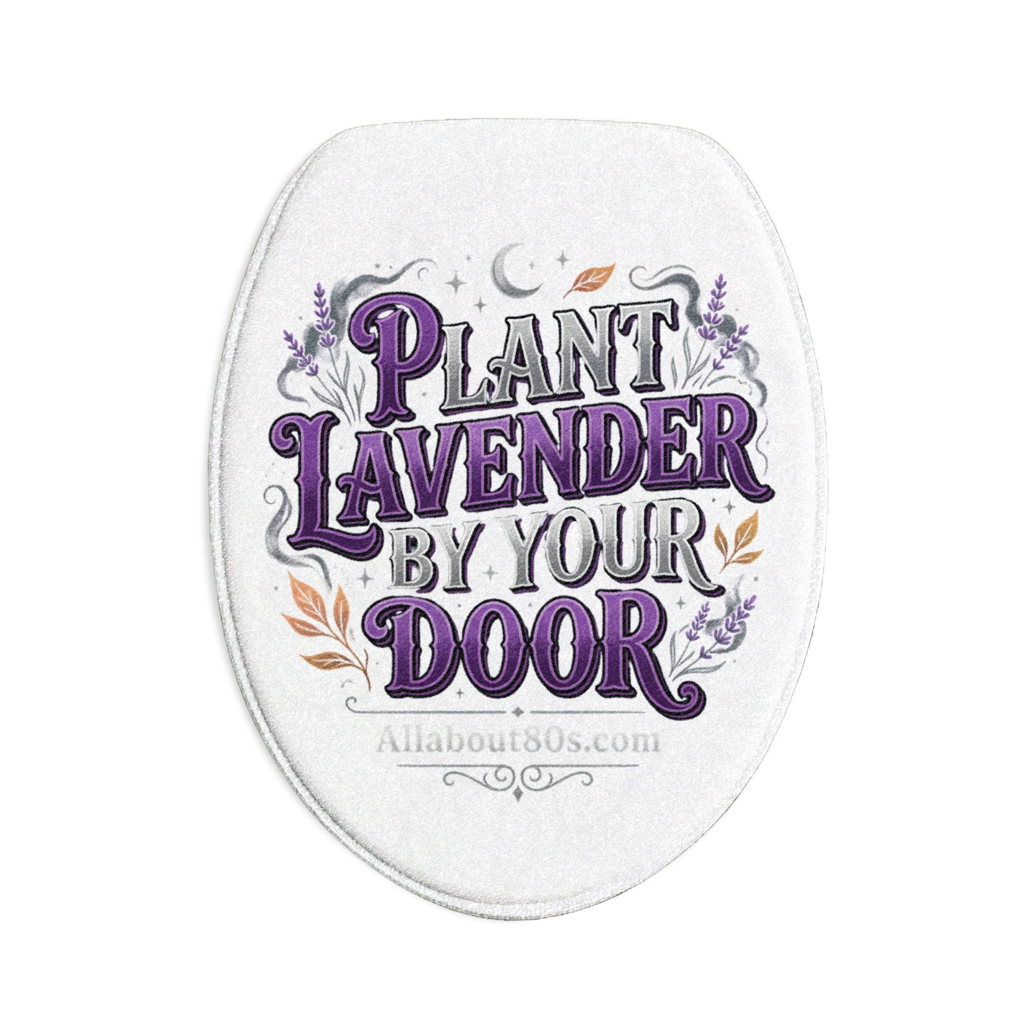 Plant Lavender By Your Door Bath Mat Set — 3-Piece Lavender Bathroom Rug Set