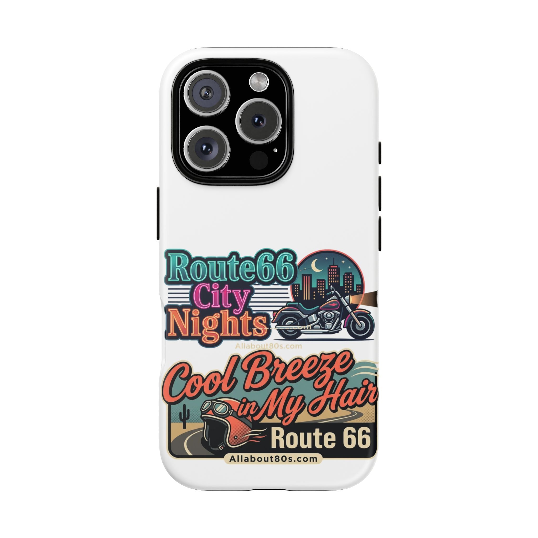 Phone Case — Route 66 City Nights Motorcycle Design