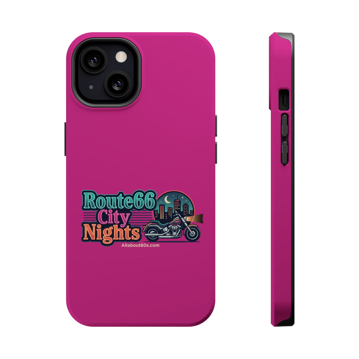 Phone Case — 'Route 66 City Nights' Magnetic Impact-Resistant Case
