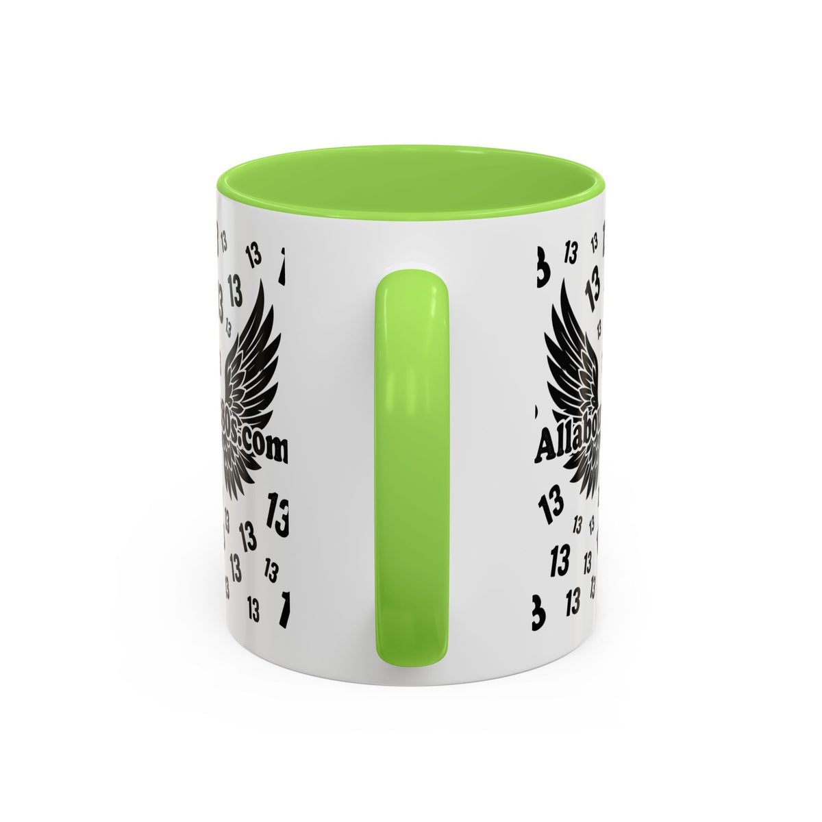 Number 13 Accent Mug — Bold Sports-Style Ceramic Coffee Cup (11oz/15oz)